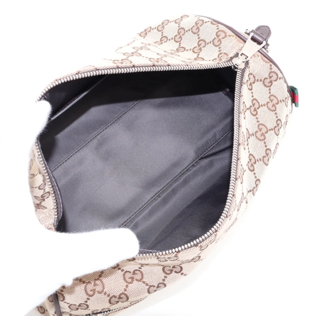 GG Canvas 834455 Canvas x Leather Shoulder Bag Beige x Brown — view 6