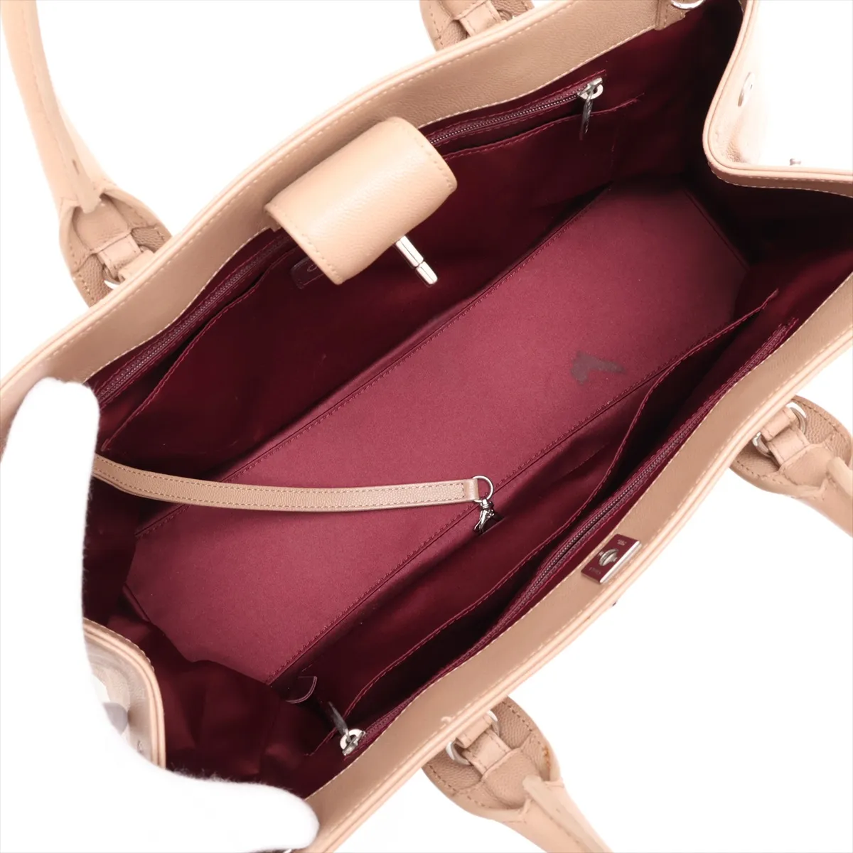 Executive Leather 2-Way Handbag, Brown, Silver Hardware, 21623827, Serial Number 21 — view 8