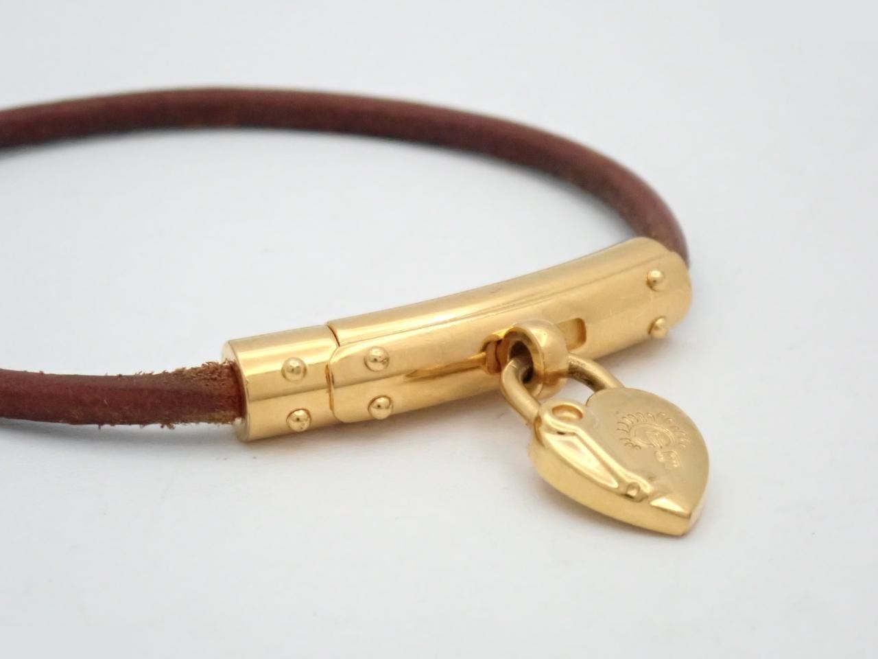 Key Heart Gold Bracelet, Wrist Circumference Approx. 15.5cm — view 3