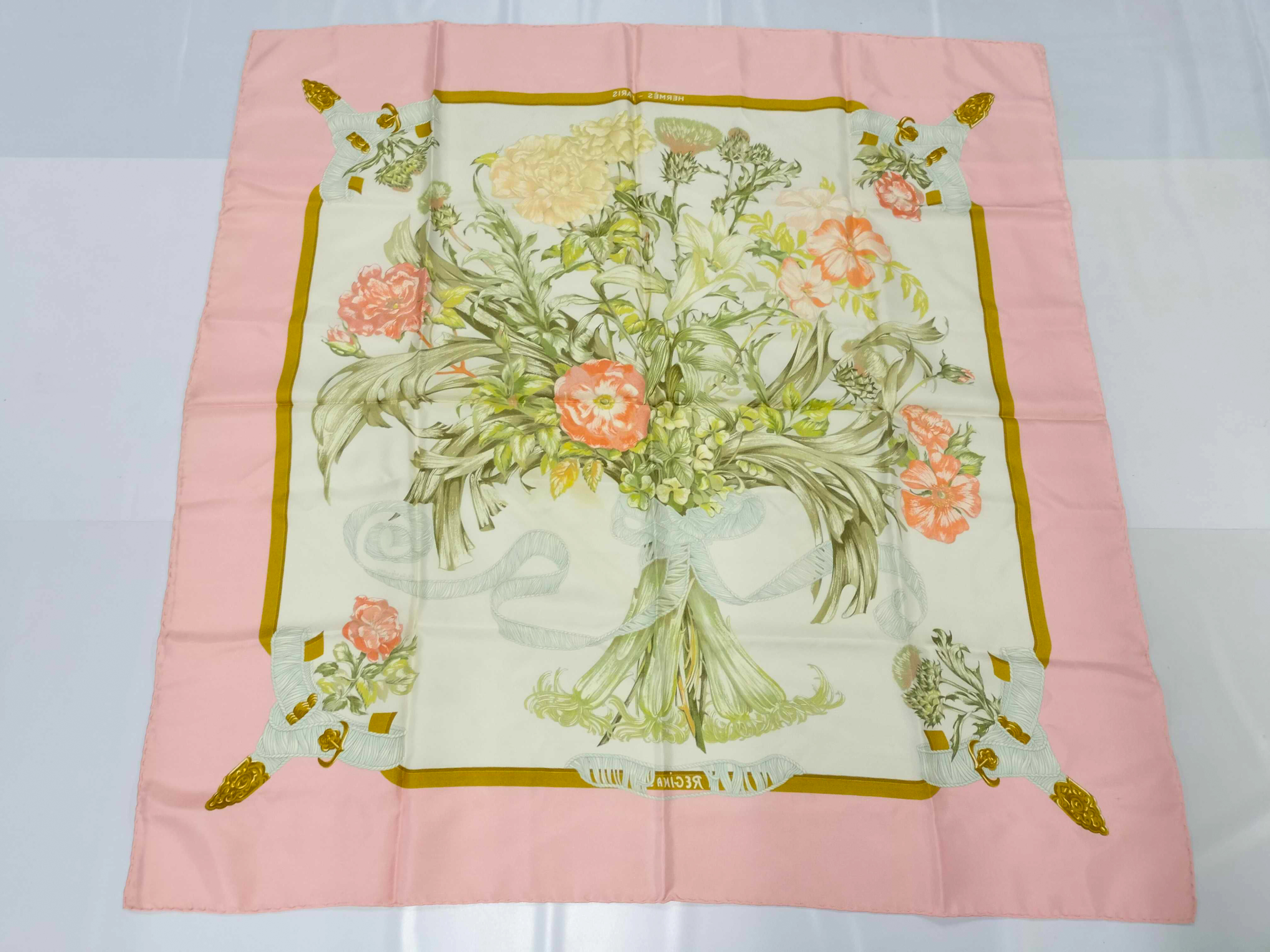 Carre 90 REGINA Leila Menchalli Silk Pink Other Accessories — view 2
