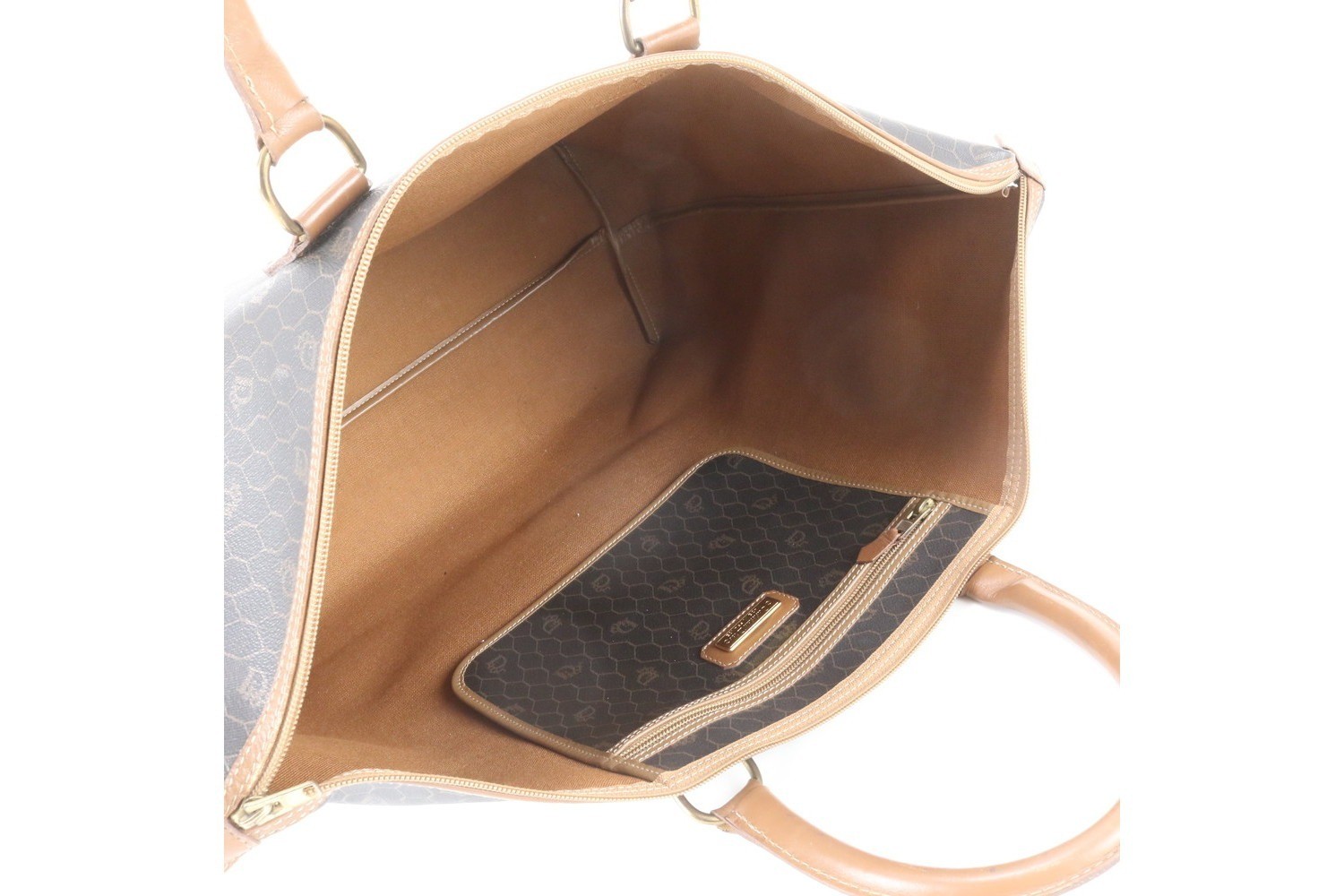 Honeycomb Leather Boston Bag - Perfect for Business Trips, Travel, and Totes — view 7