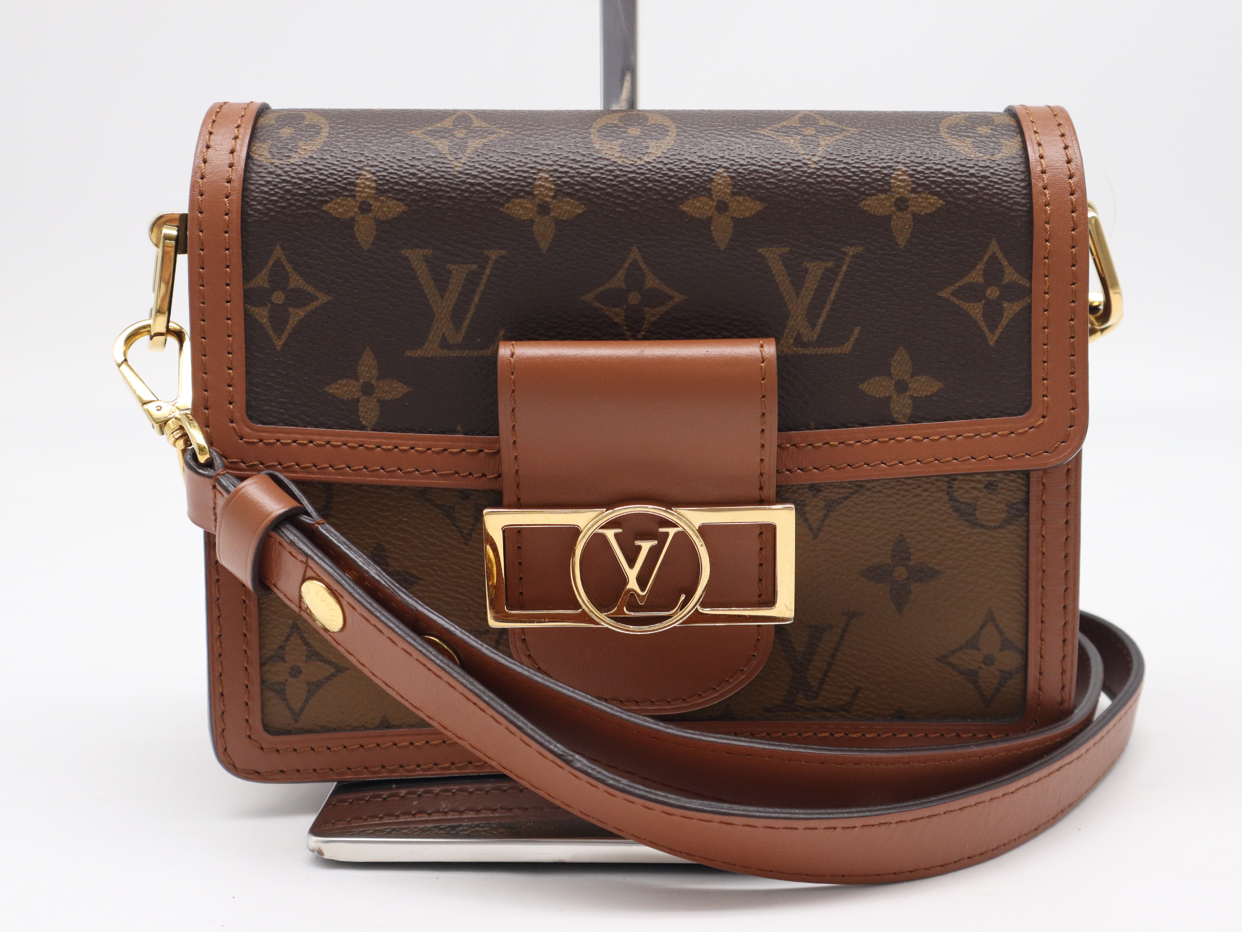 M68747 Monogram Reverse Dauphine MINI Shoulder Bag with Shoulder Strap