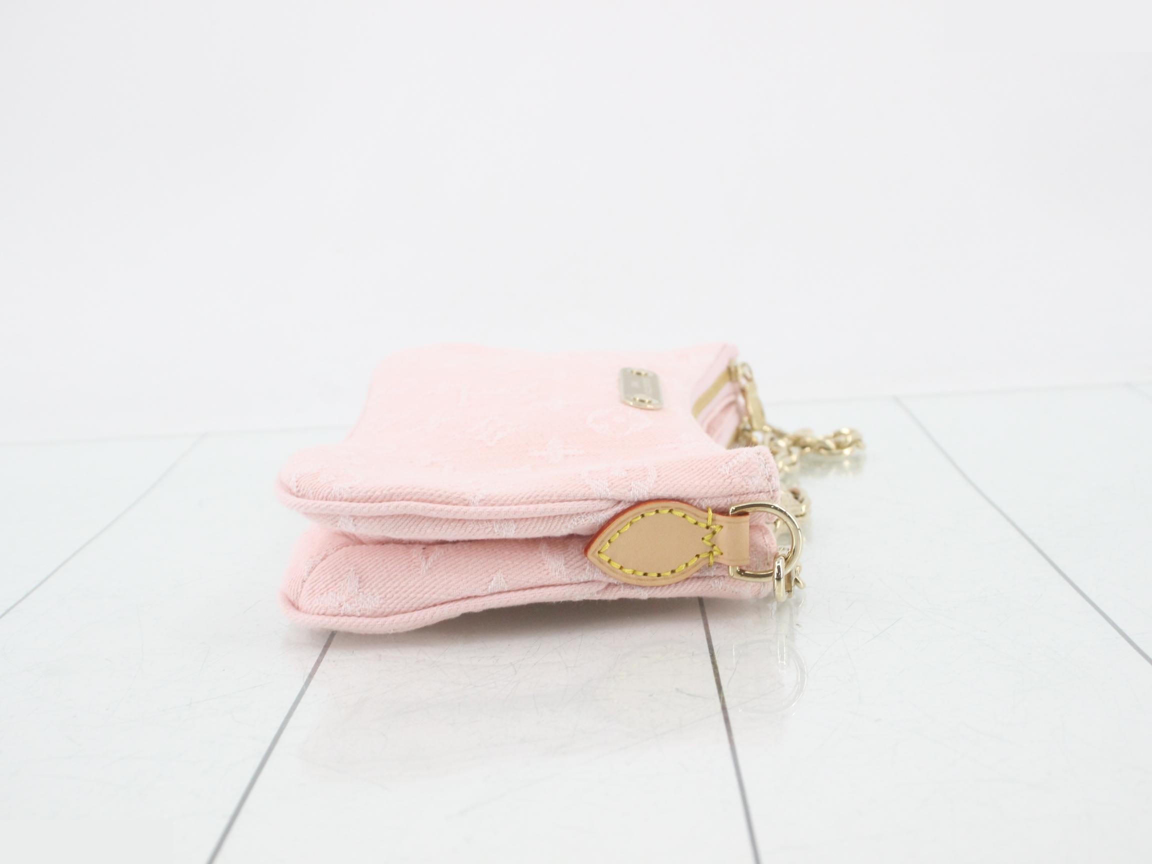 Monogram Denim Pochette Rive 2-Way Shoulder Bag — view 3