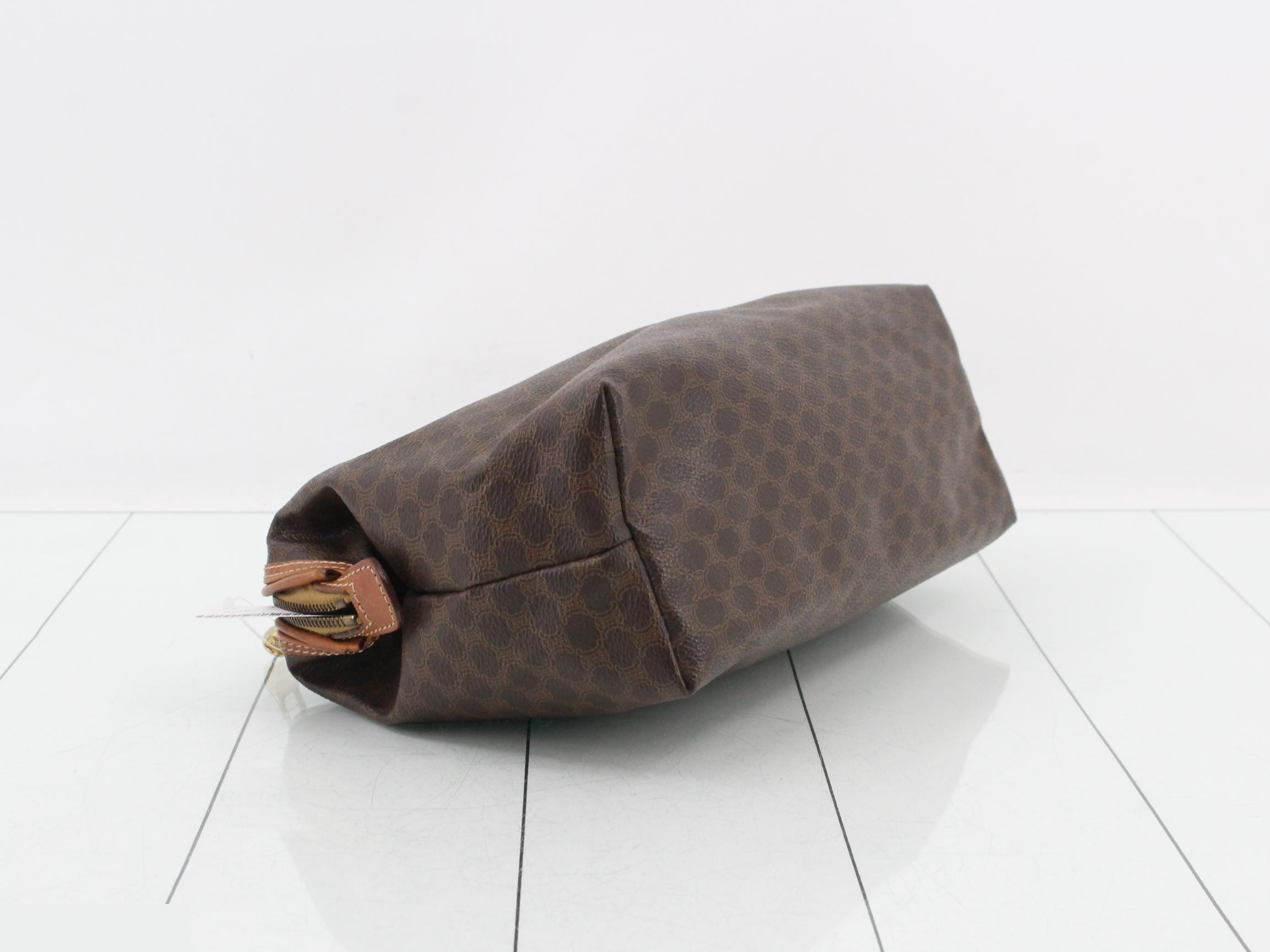 Macadam Clutch Bag, PVC/Leather, Brown — view 5