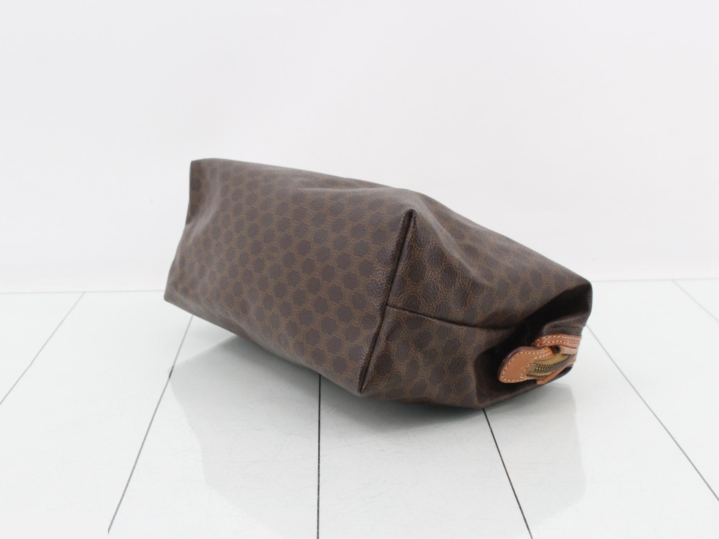 Macadam Clutch Bag, PVC/Leather, Brown — view 6