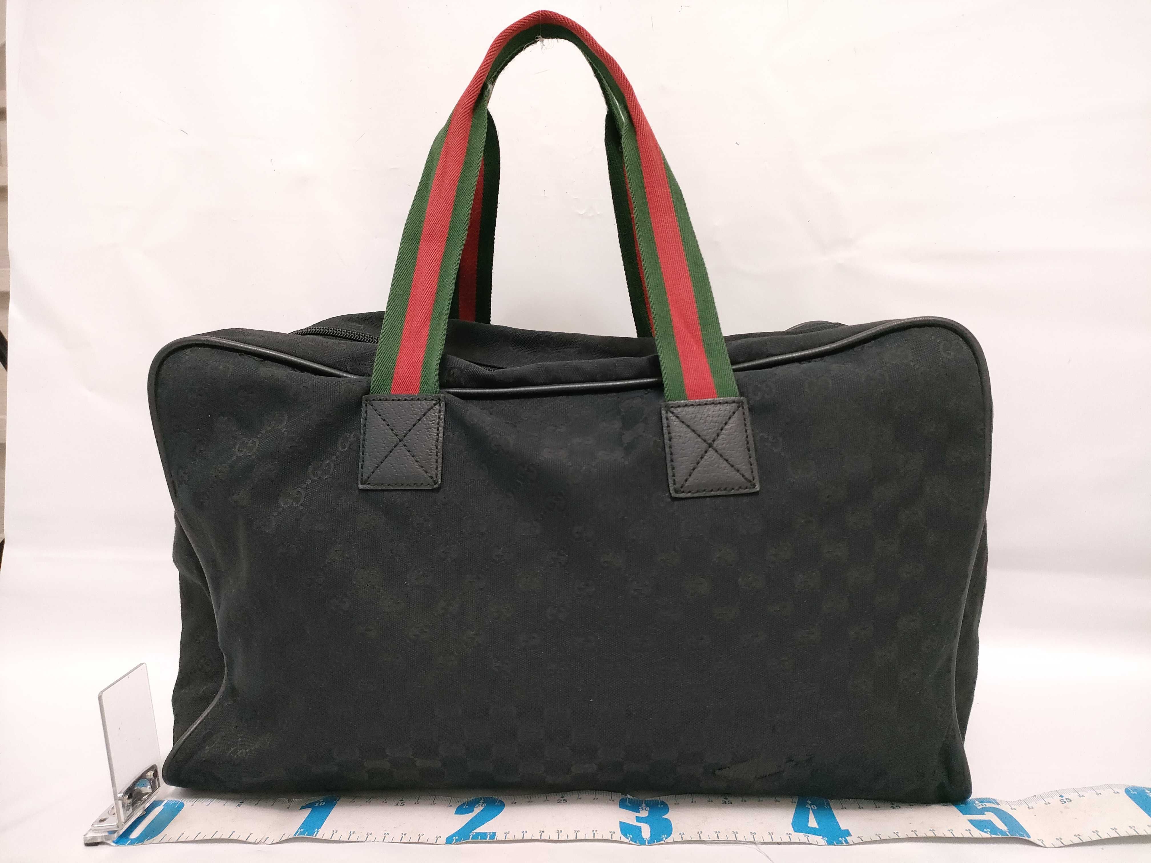 GG Canvas Boston Bag, Gucci GG Canvas Sherry Line Canvas, Black, 146311 Boston Bag — view 2