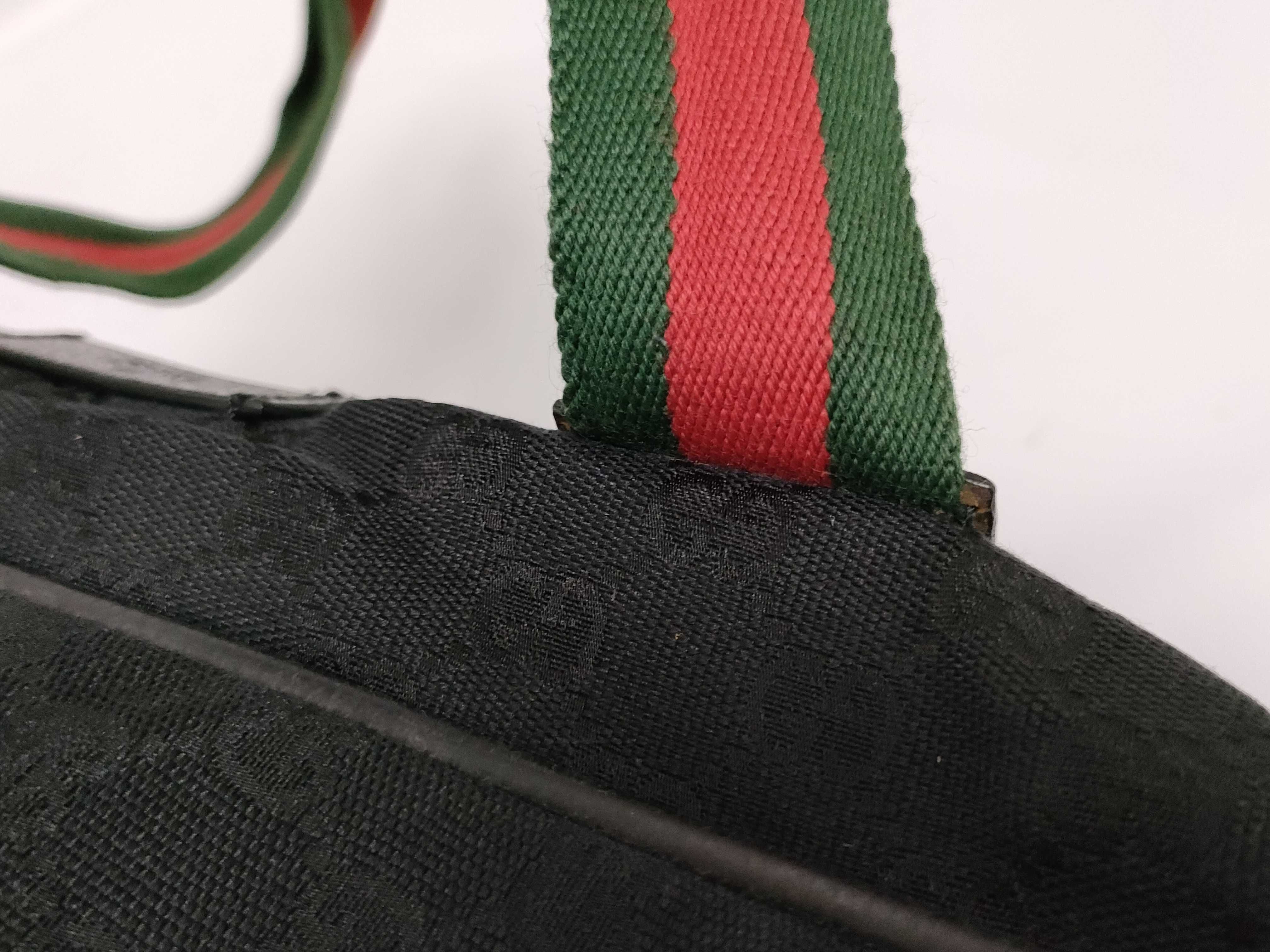 GG Canvas Boston Bag, Gucci GG Canvas Sherry Line Canvas, Black, 146311 Boston Bag — view 7