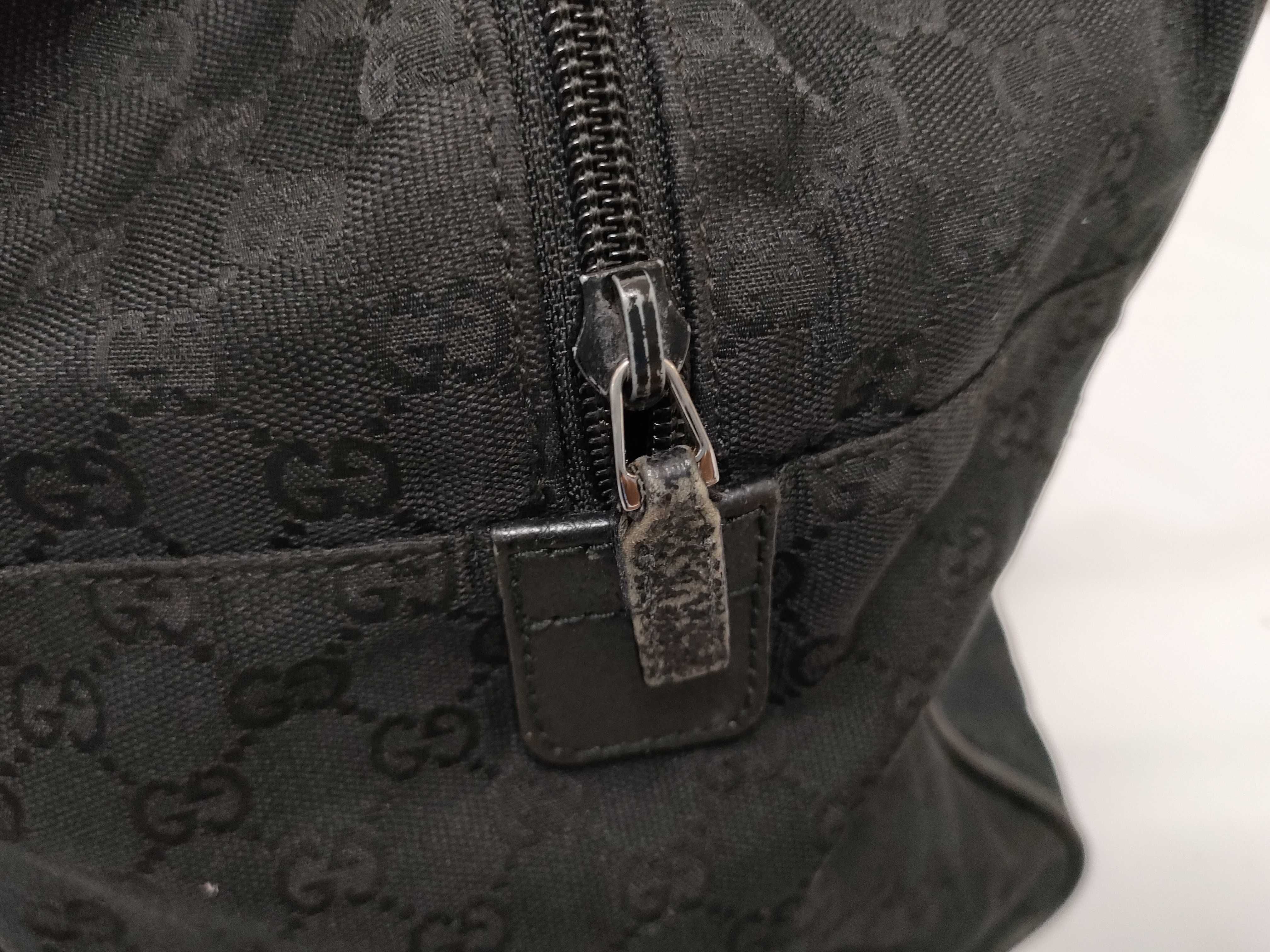 GG Canvas Boston Bag, Gucci GG Canvas Sherry Line Canvas, Black, 146311 Boston Bag — view 8