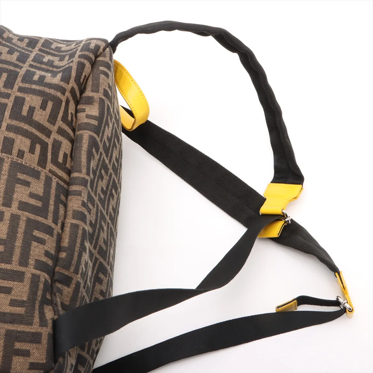 Zucca Monster Canvas x Leather Backpack/Rack Brown 8BZ040 — view 6