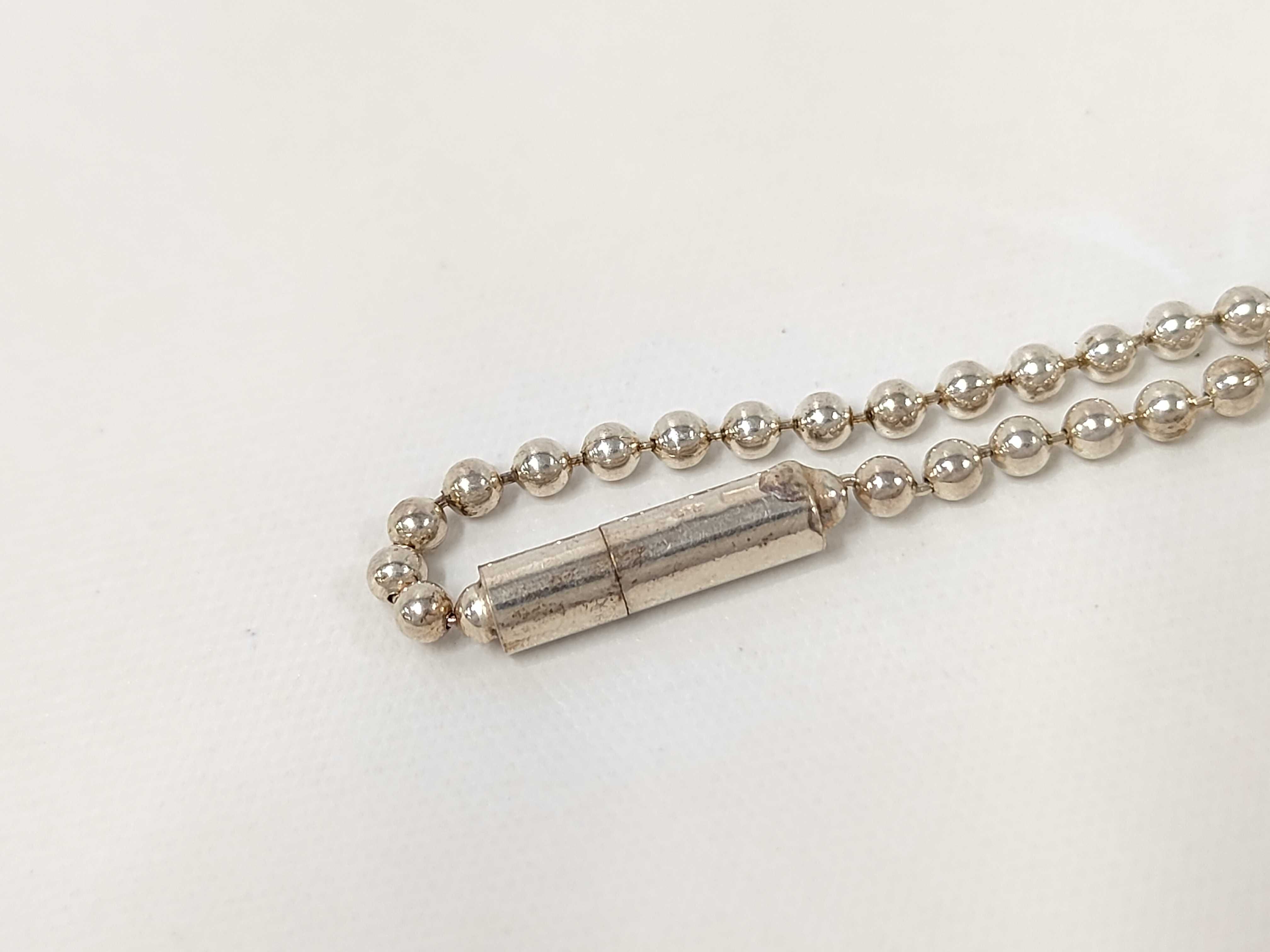 logo plate dog tag ball chain sterling silver 925 SV keychain and other accessories — view 4