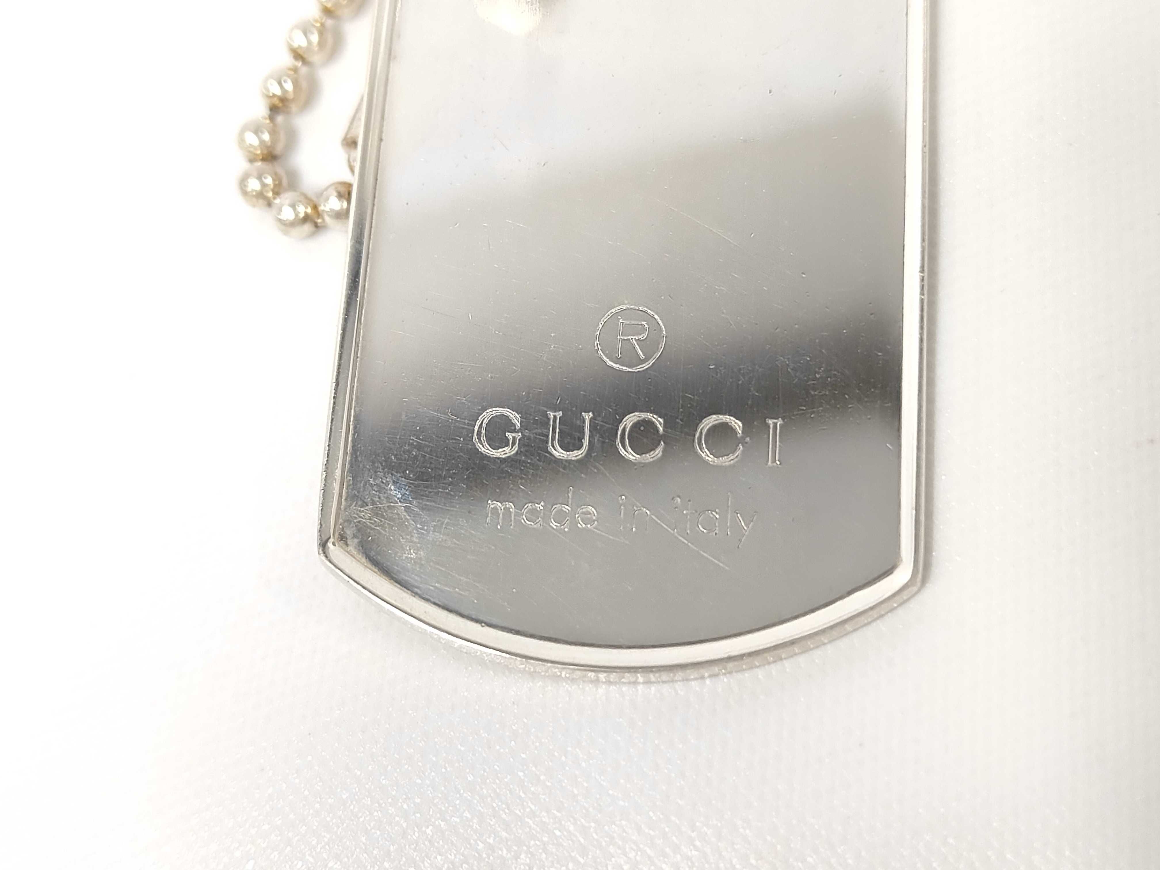 logo plate dog tag ball chain sterling silver 925 SV keychain and other accessories — view 6