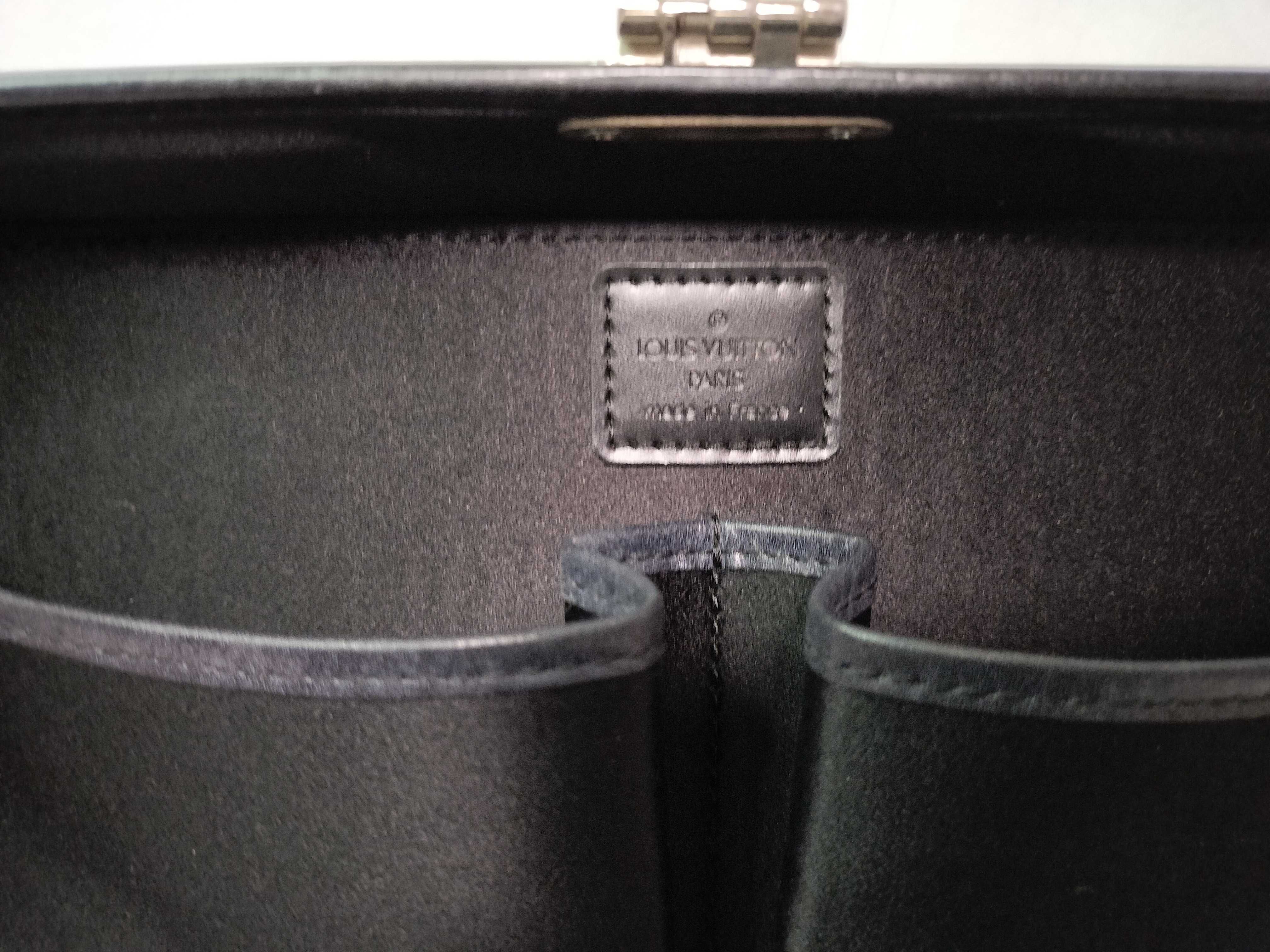 Monogram Glacé Valisette PM Noir Handbag with Name Tag — view 12