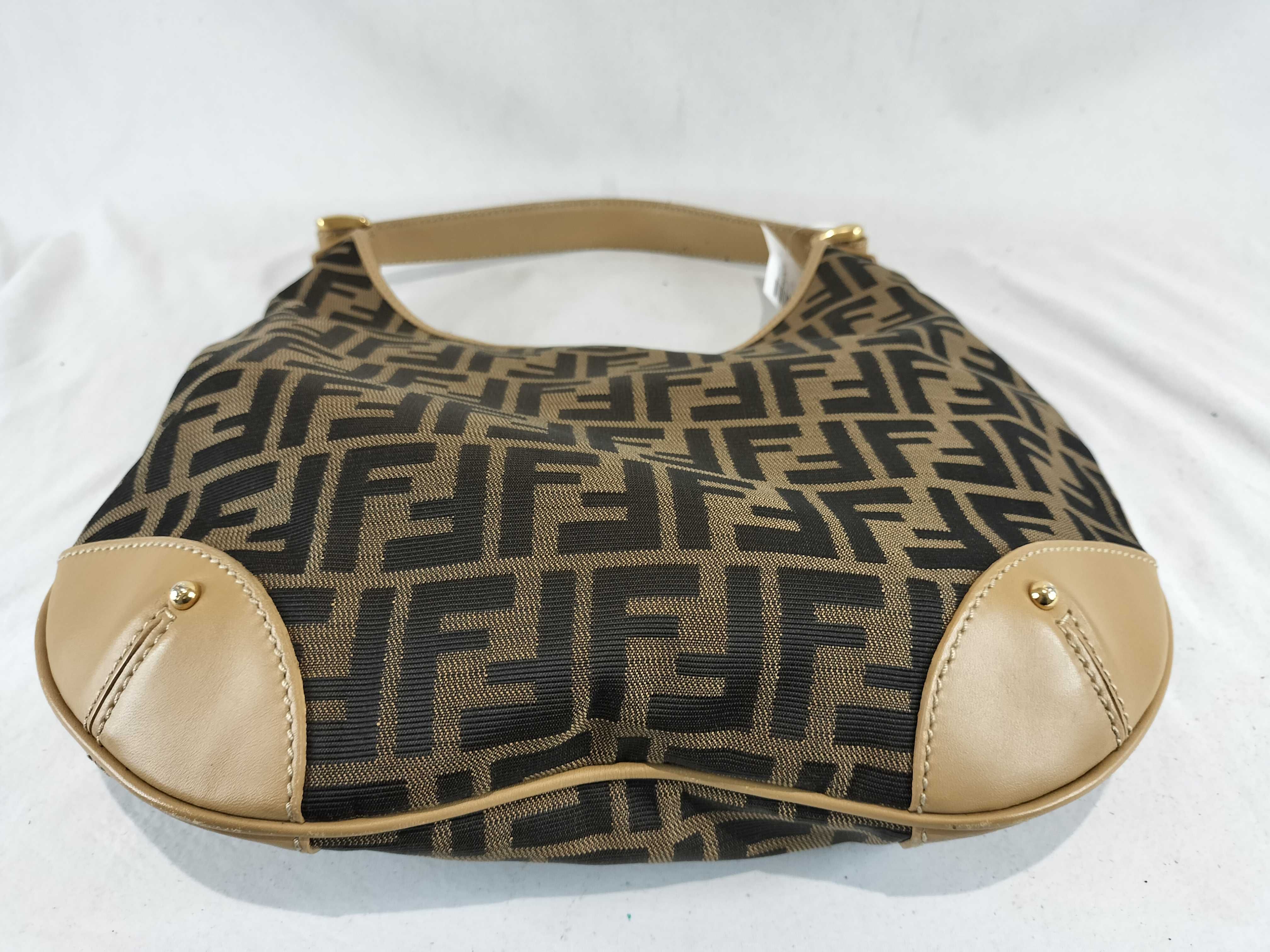 Zucca print one-shoulder bag, Zucca handbag, beige. — view 7