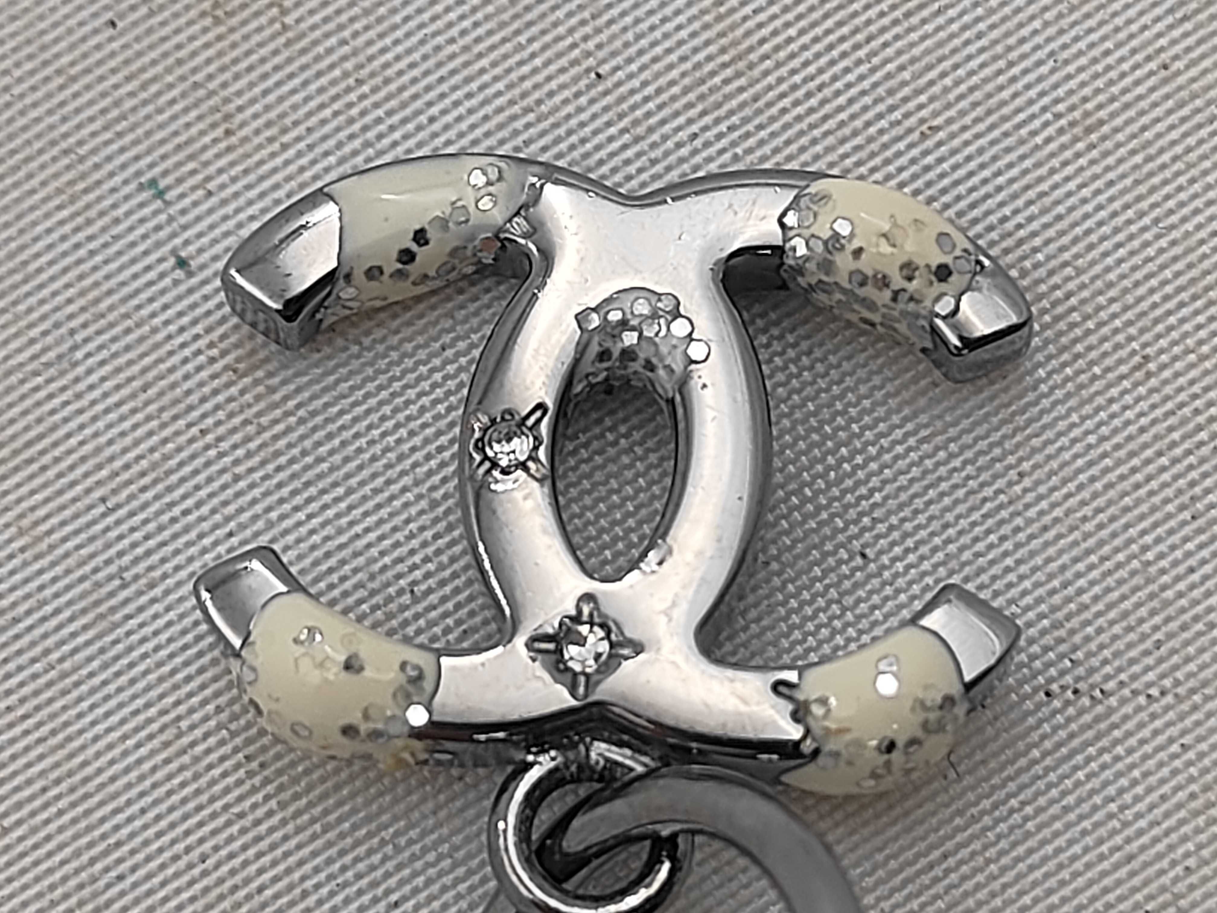 Hoop Earrings 07A Coco Mark Rhinestone Gunmetal Earrings — view 5