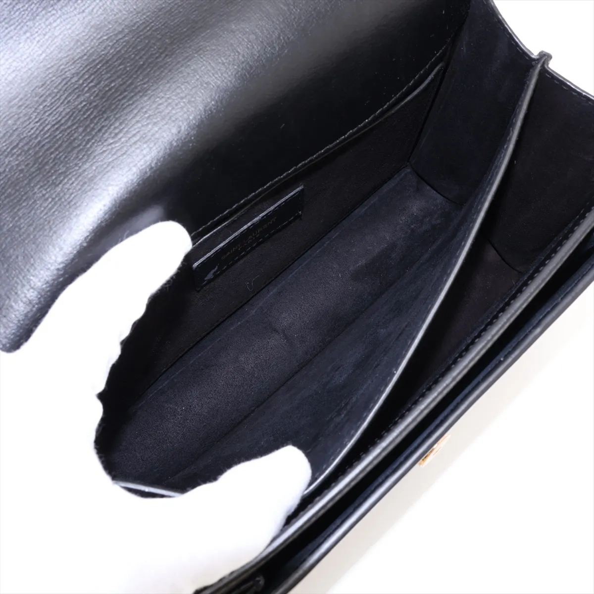 Sunset 442906 Leather Shoulder Bag, Black — view 9