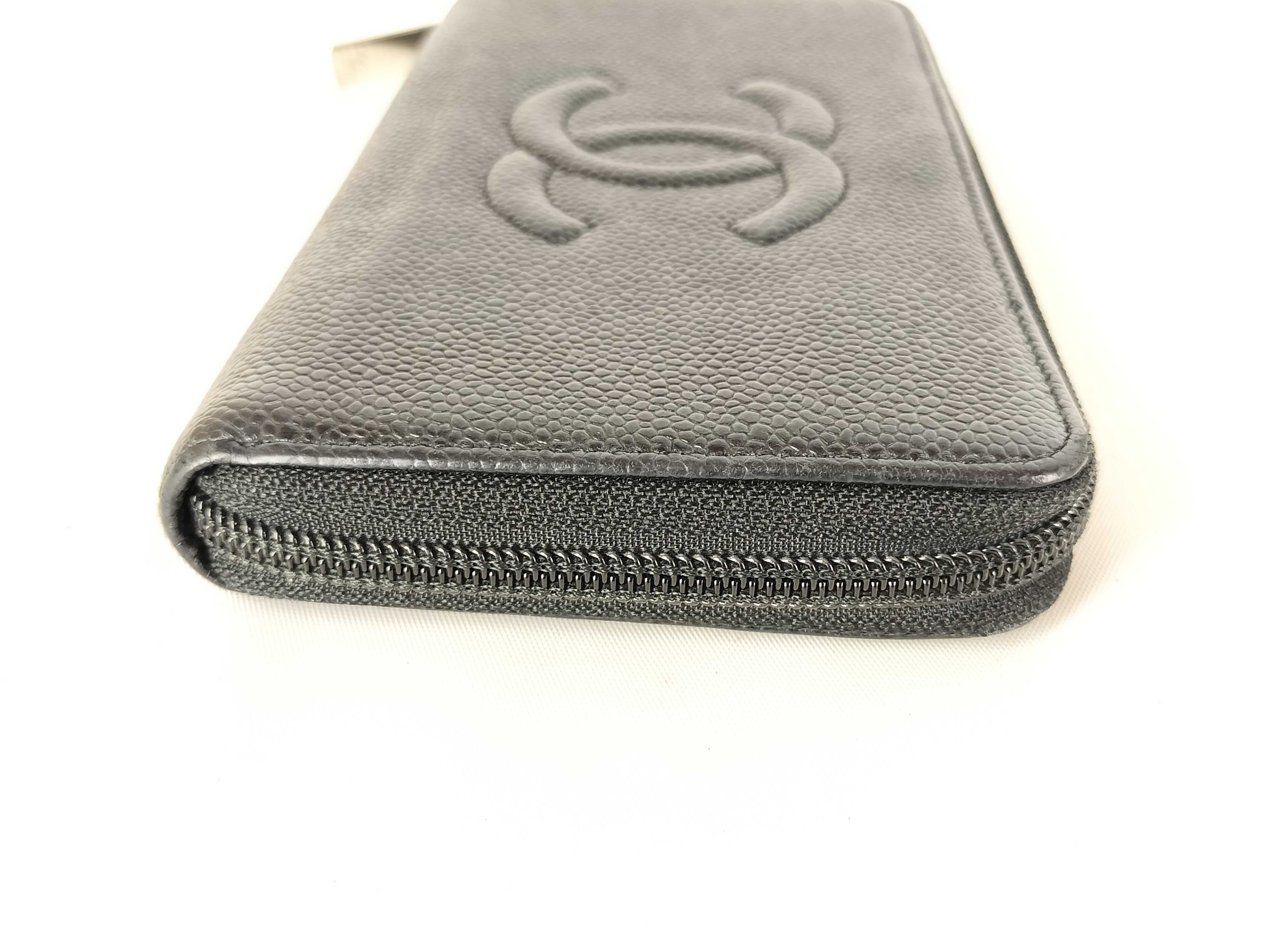 Caviar Skin Long Wallet, Round, Coco Wallet — view 3