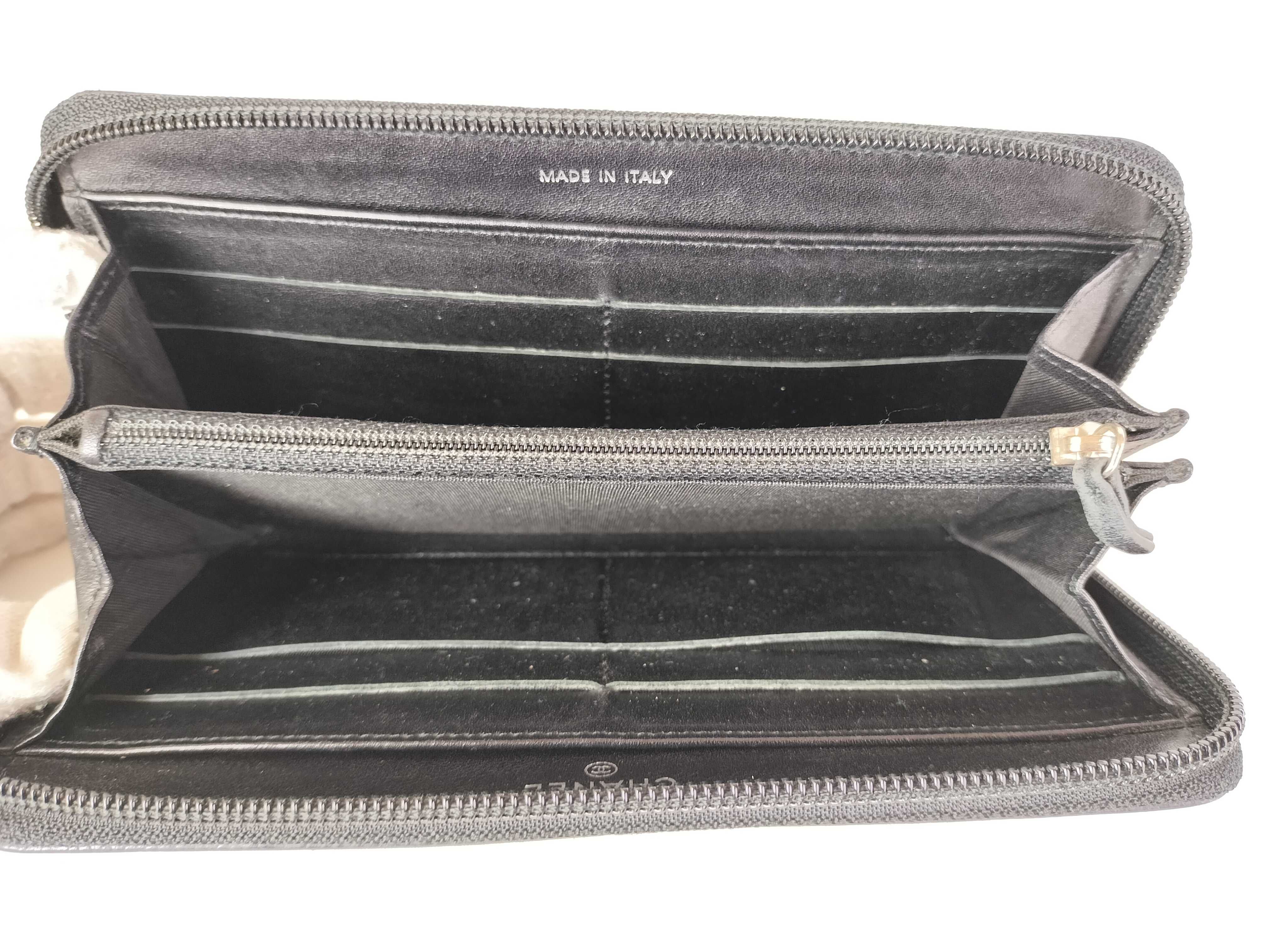 Caviar Skin Long Wallet, Round, Coco Wallet — view 7