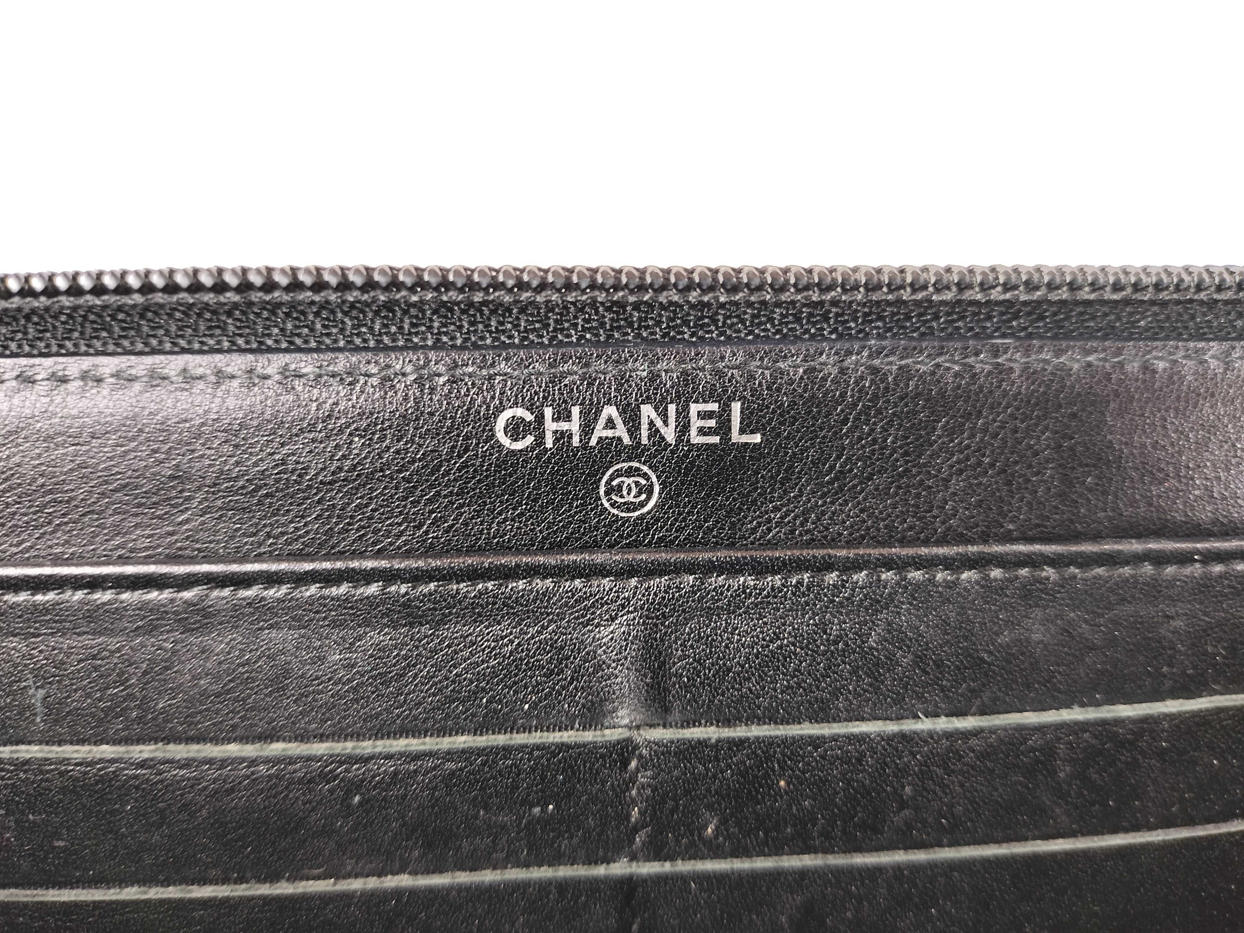 Caviar Skin Long Wallet, Round, Coco Wallet — view 9