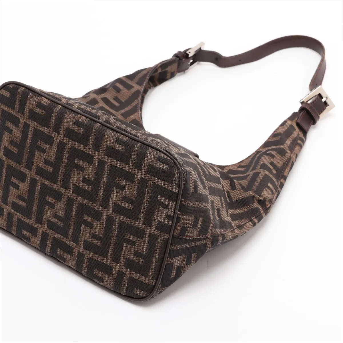 Zucca Mamma Bucket M26686 Canvas x Leather Shoulder Bag Brown — view 3