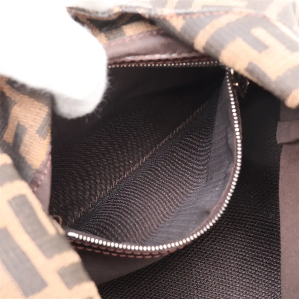Zucca Mamma Bucket M26686 Canvas x Leather Shoulder Bag Brown — view 8