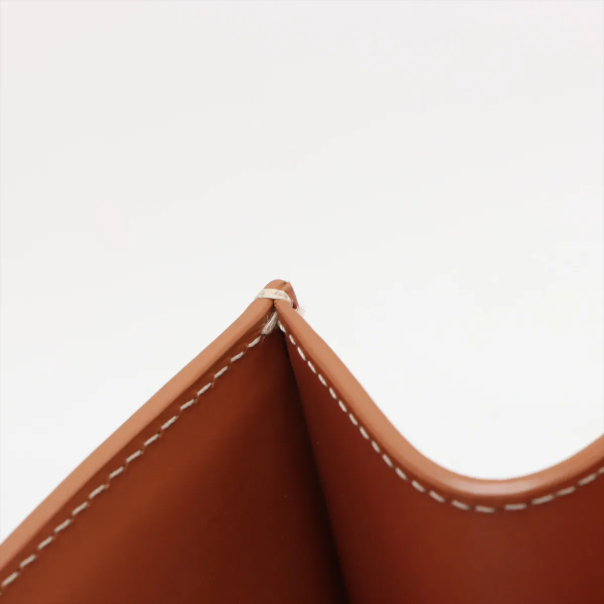 Vertical Cover Large Leather x Canvas Handbag Beige x White — view 12
