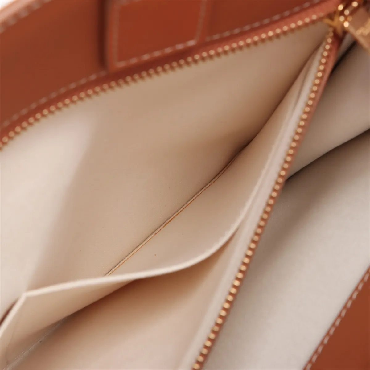 Vertical Cover Large Leather x Canvas Handbag Beige x White — view 10