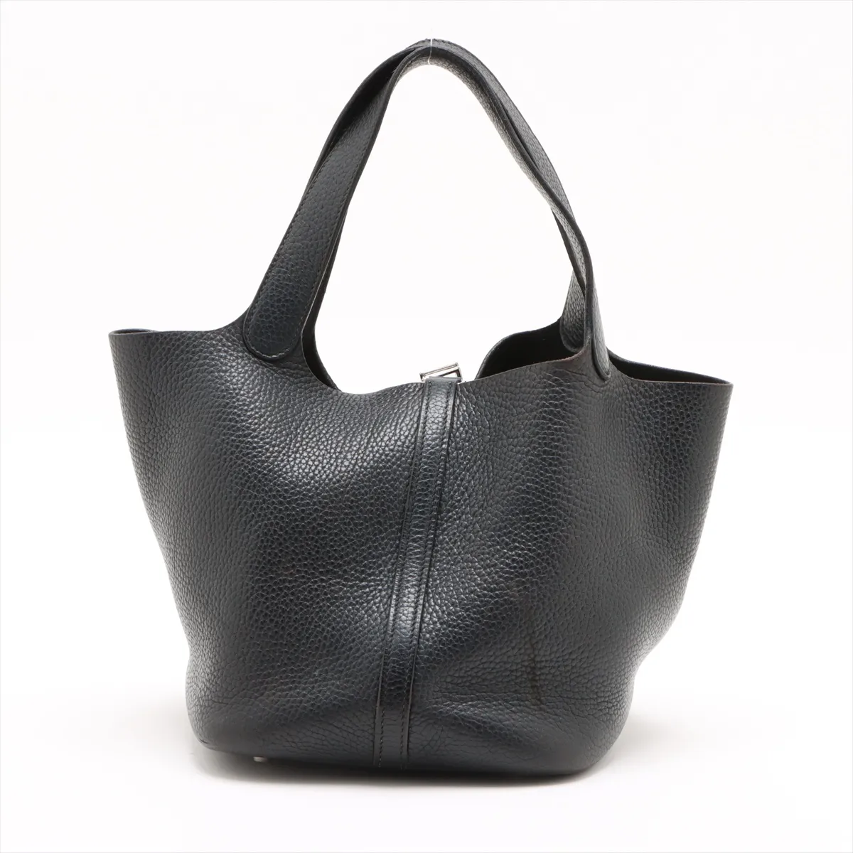 Picotin 22 MM Taurillon Clemence Black Silver hardware H:2004 — view 2