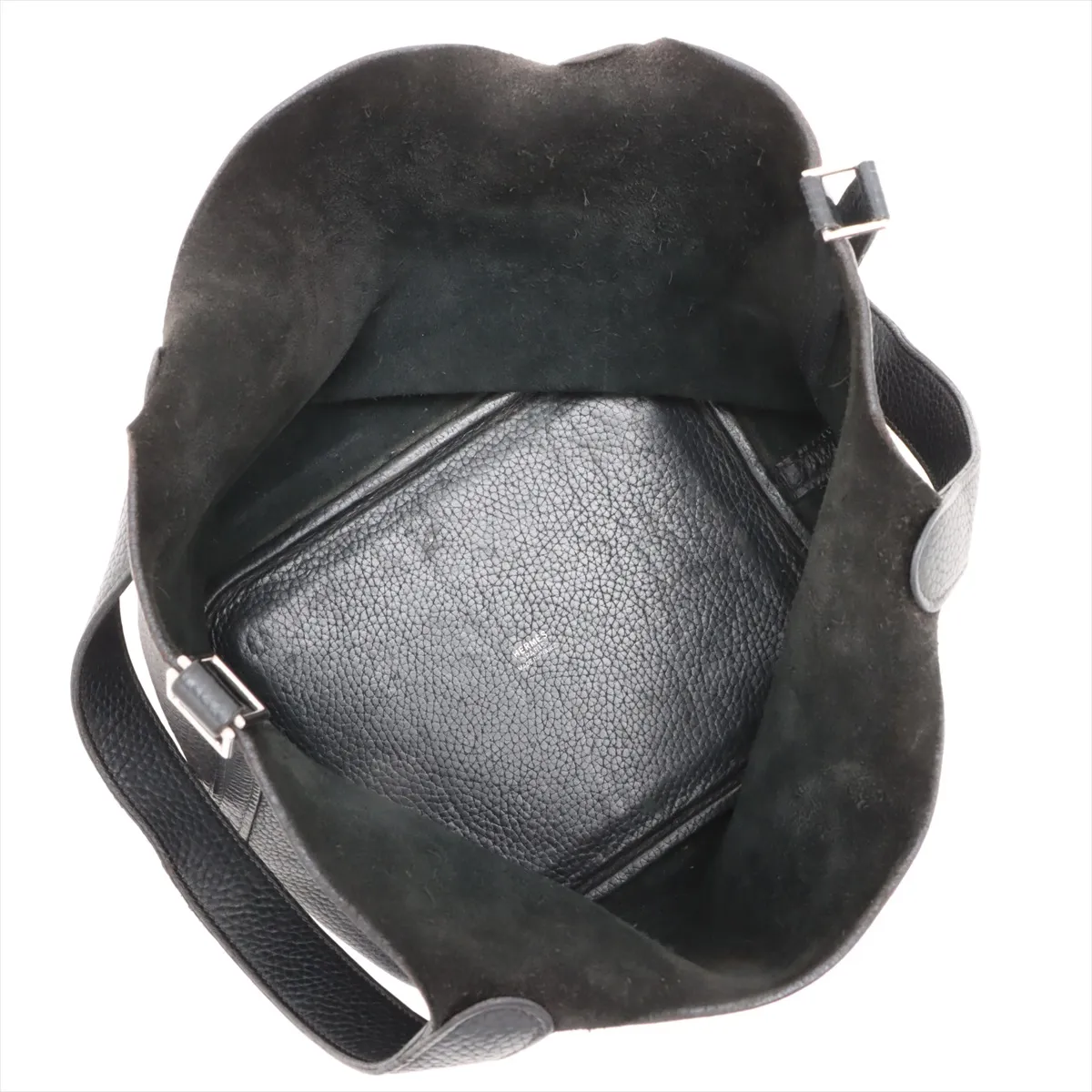 Picotin 22 MM Taurillon Clemence Black Silver hardware H:2004 — view 7