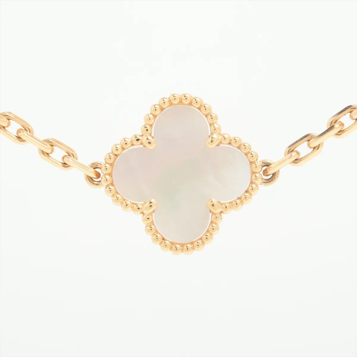 Vintage Alhambra 10P Shell Necklace 750 (Yellow Gold) 24.3g JG389147 Shell — view 2
