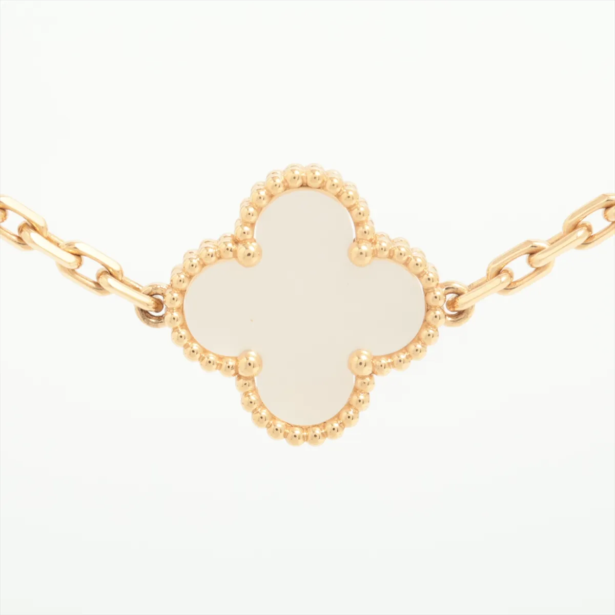Vintage Alhambra 10P Shell Necklace 750 (Yellow Gold) 24.3g JG389147 Shell — view 3