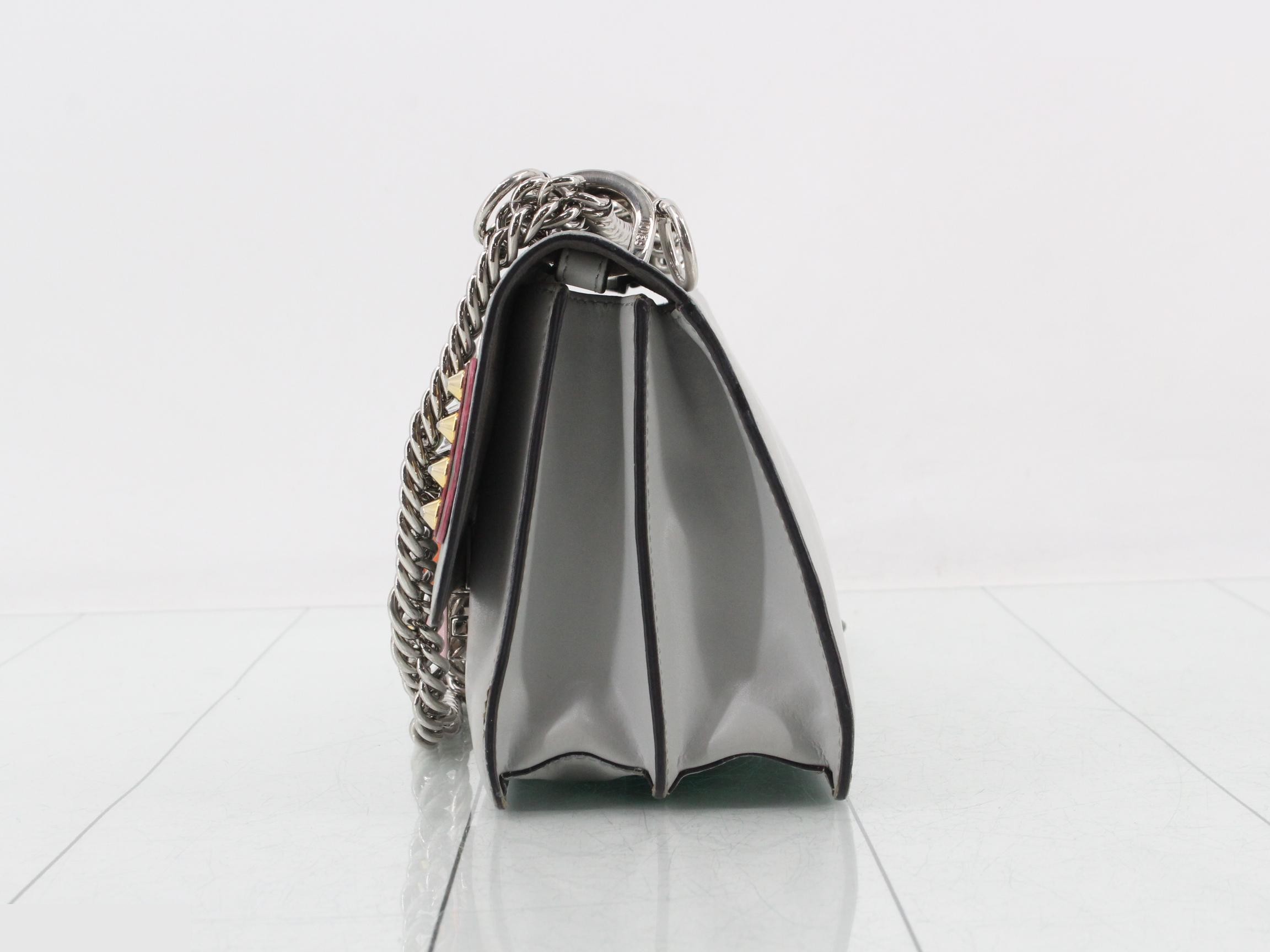 Kanai Leather Studded Chain Shoulder Bag — view 3