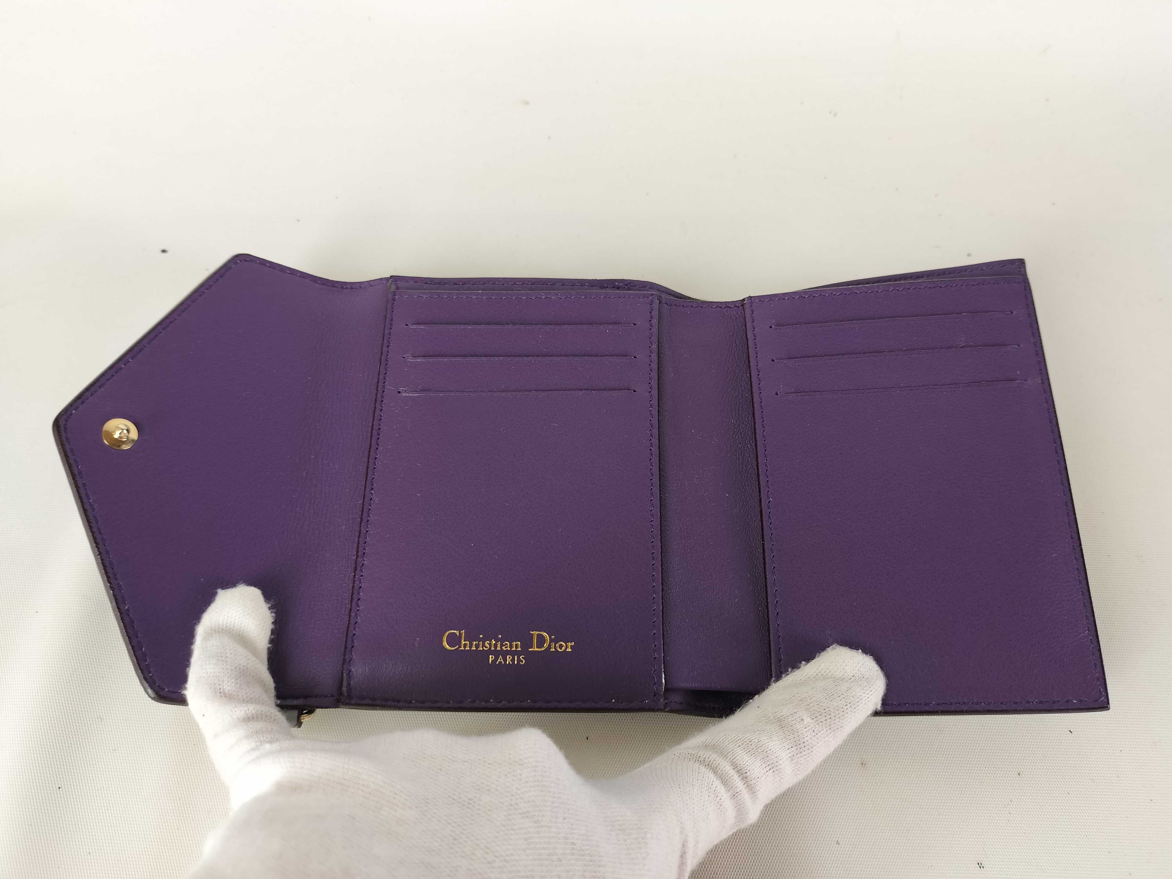 Cannage Leather Compact Wallet — view 4