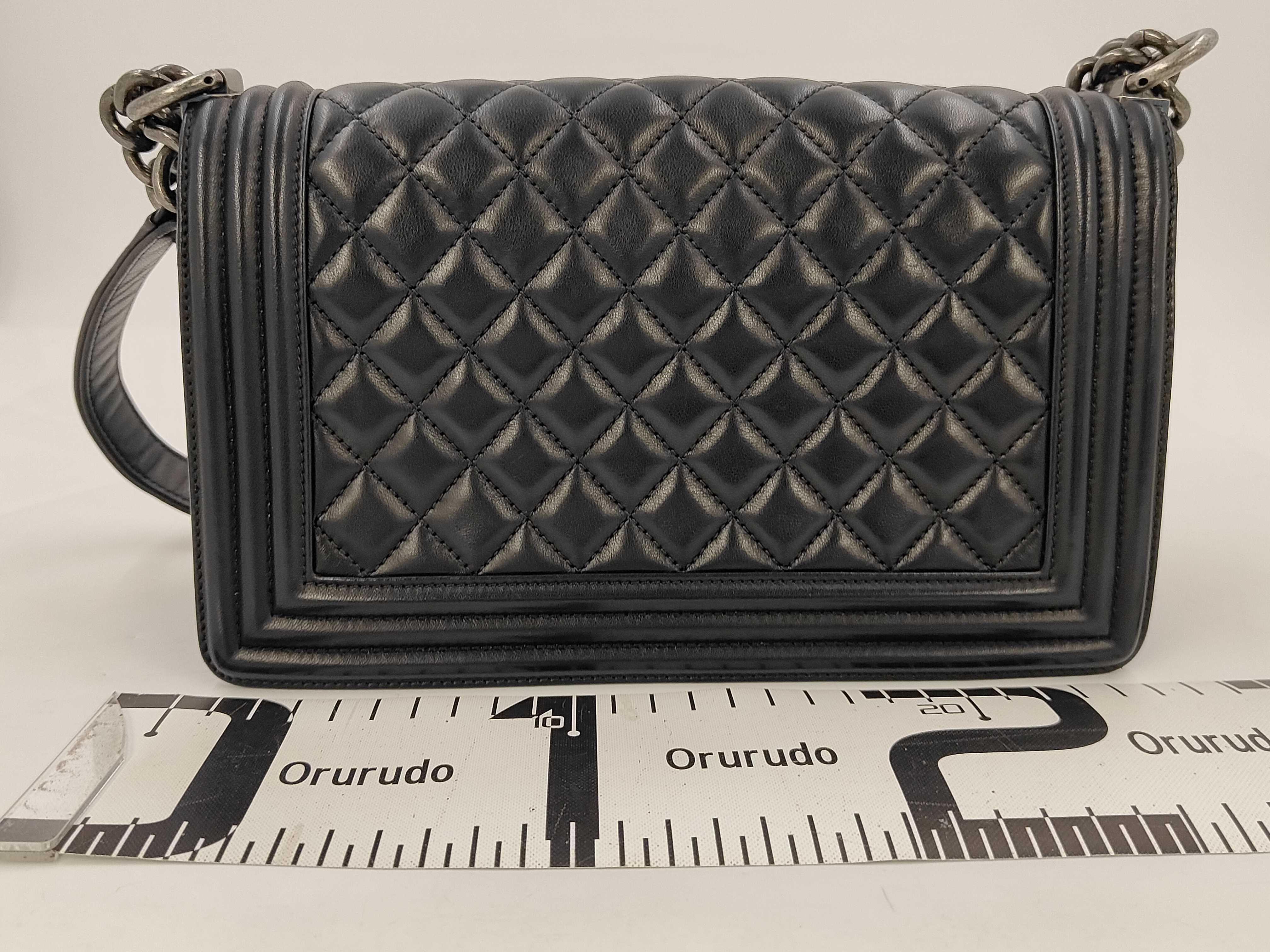 Boy Chanel 25 Lambskin Black Seal Shoulder Bag — view 2