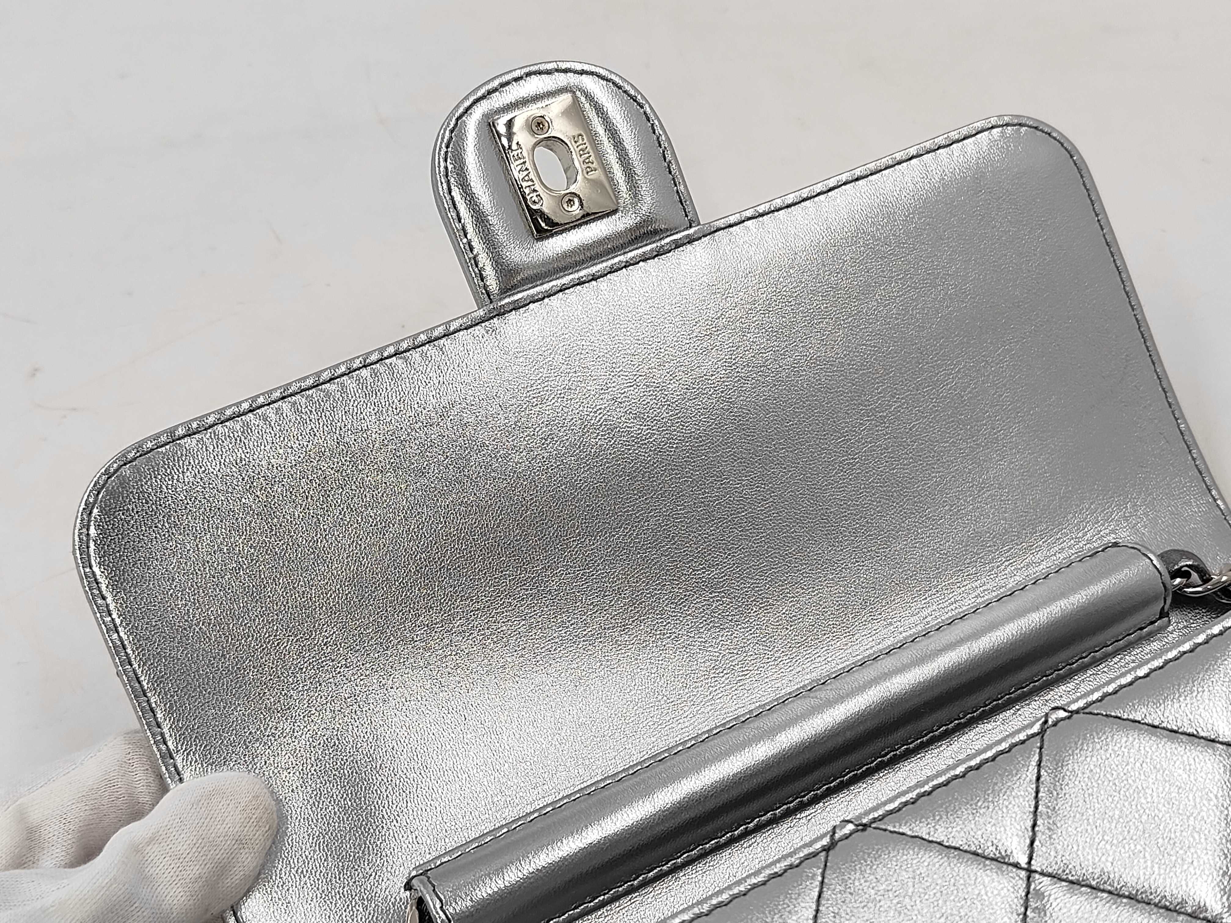2250 Chain Shoulder Bag, Silver with SV Hardware — view 11