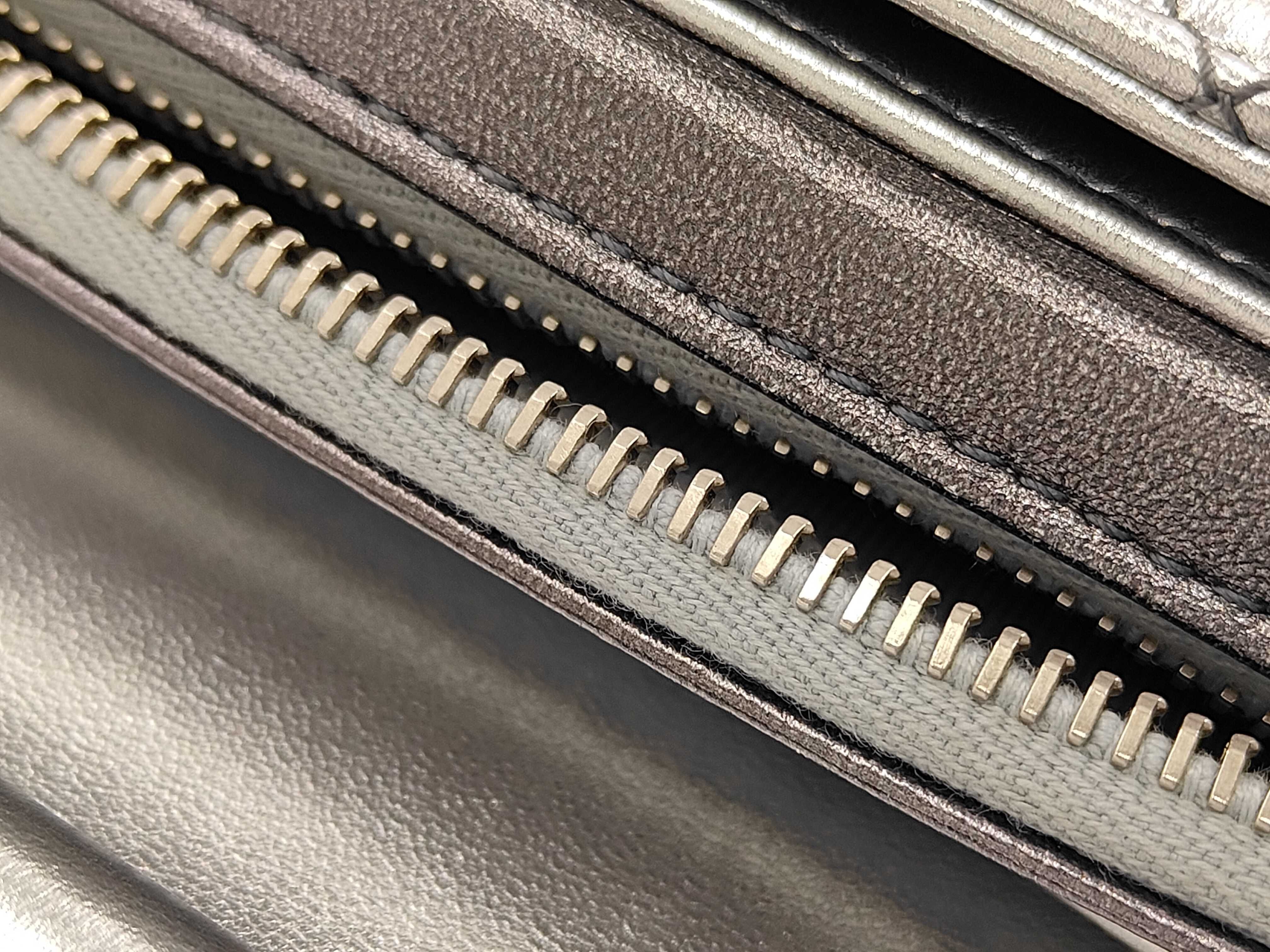2250 Chain Shoulder Bag, Silver with SV Hardware — view 12
