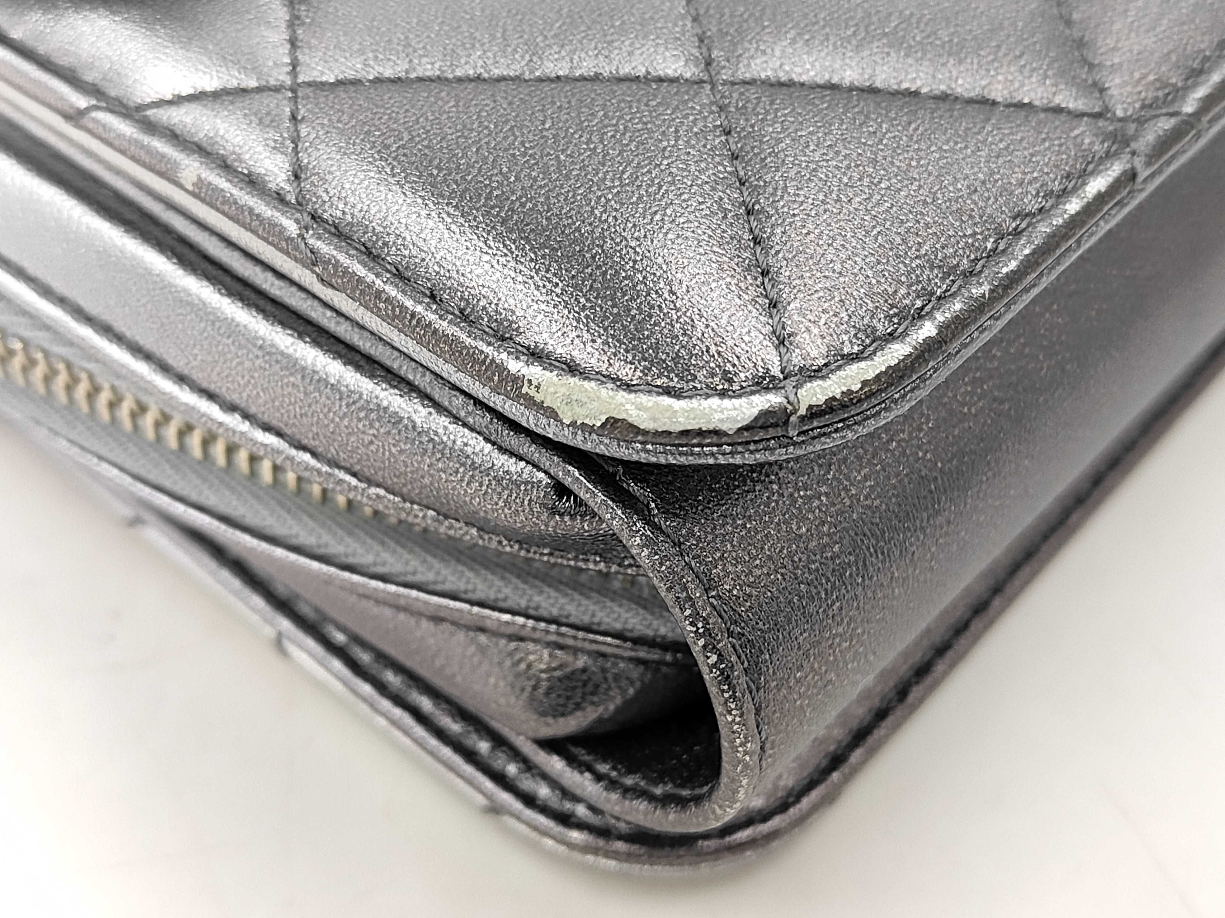 2250 Chain Shoulder Bag, Silver with SV Hardware — view 3