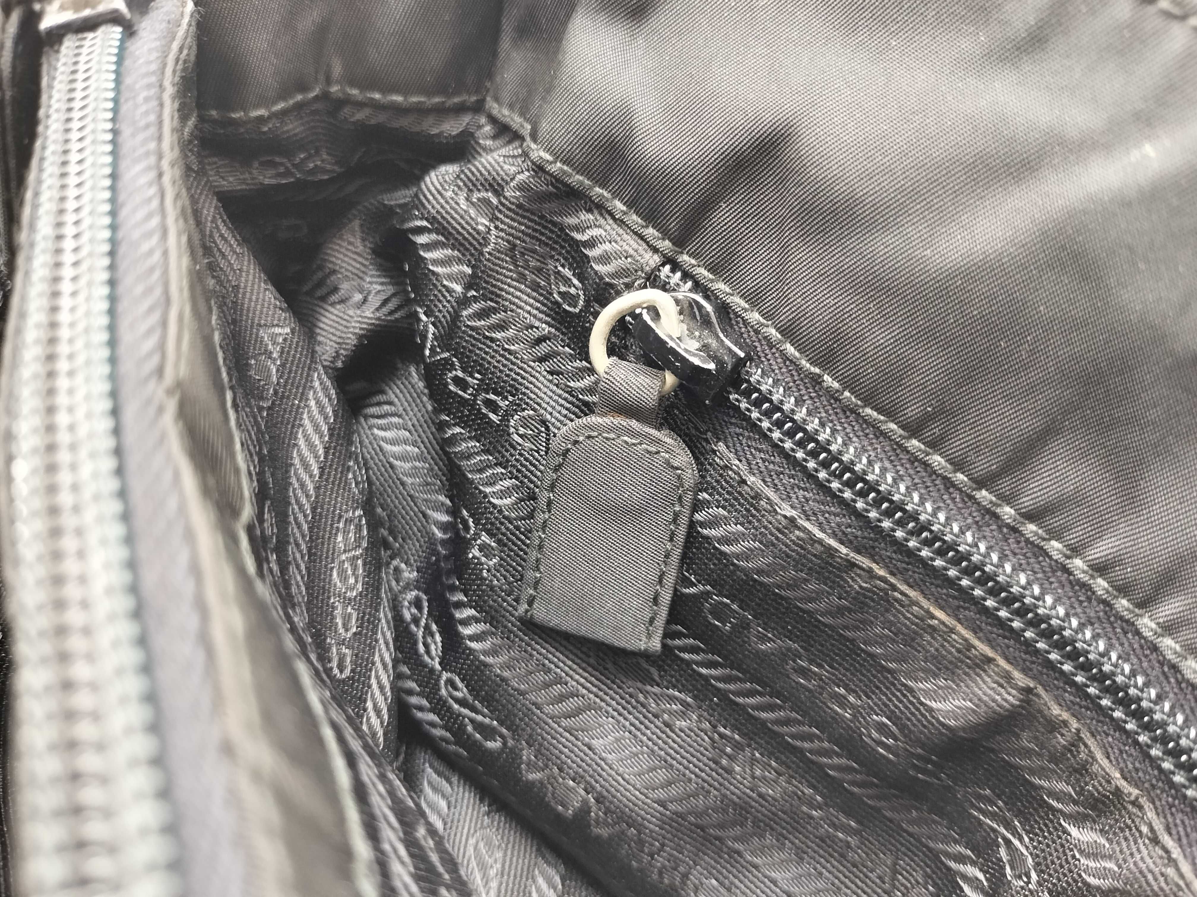 Nylon Chain Shoulder Bag/Tote Bag - Black — view 12
