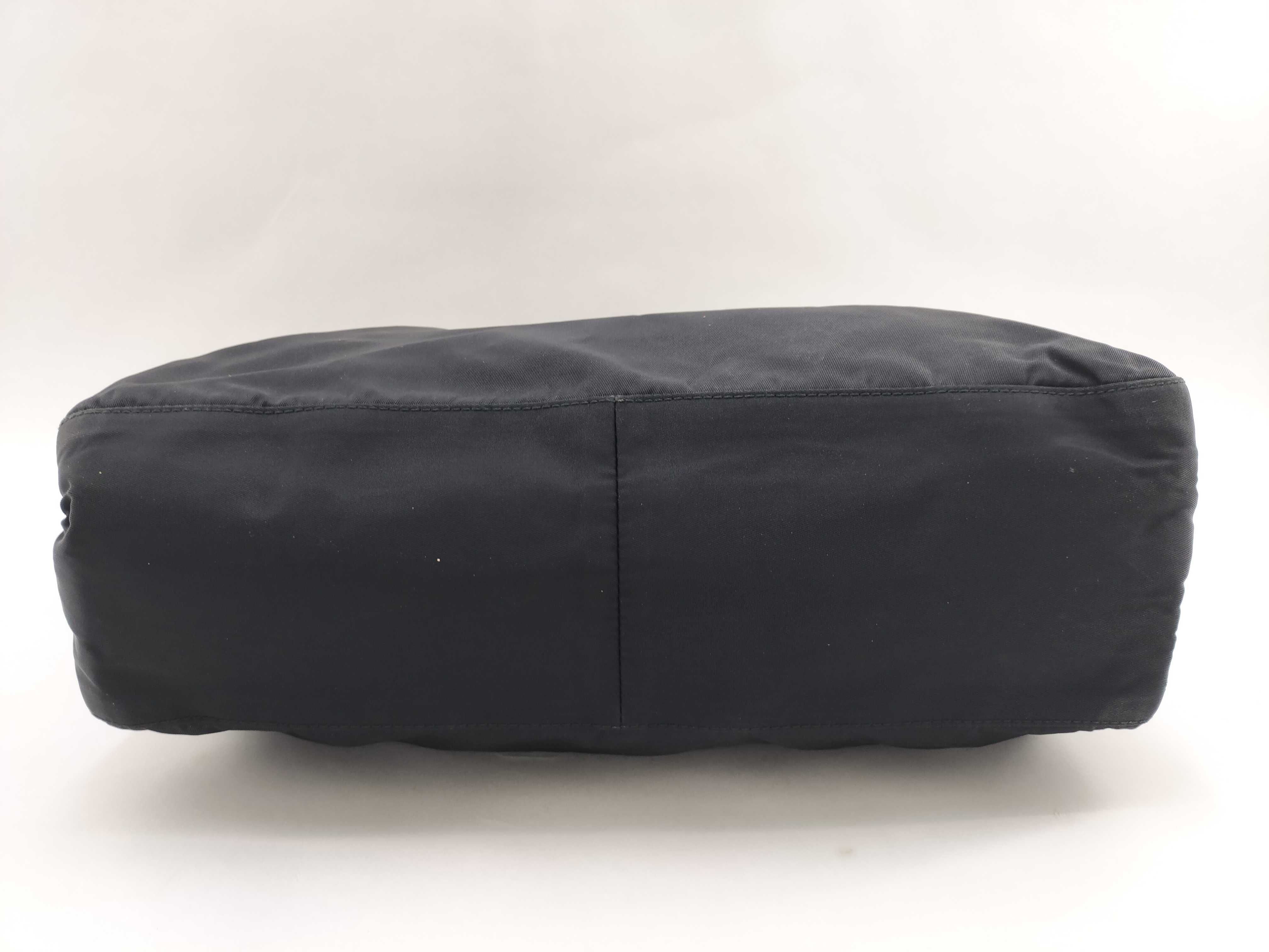 Nylon Chain Shoulder Bag/Tote Bag - Black — view 3
