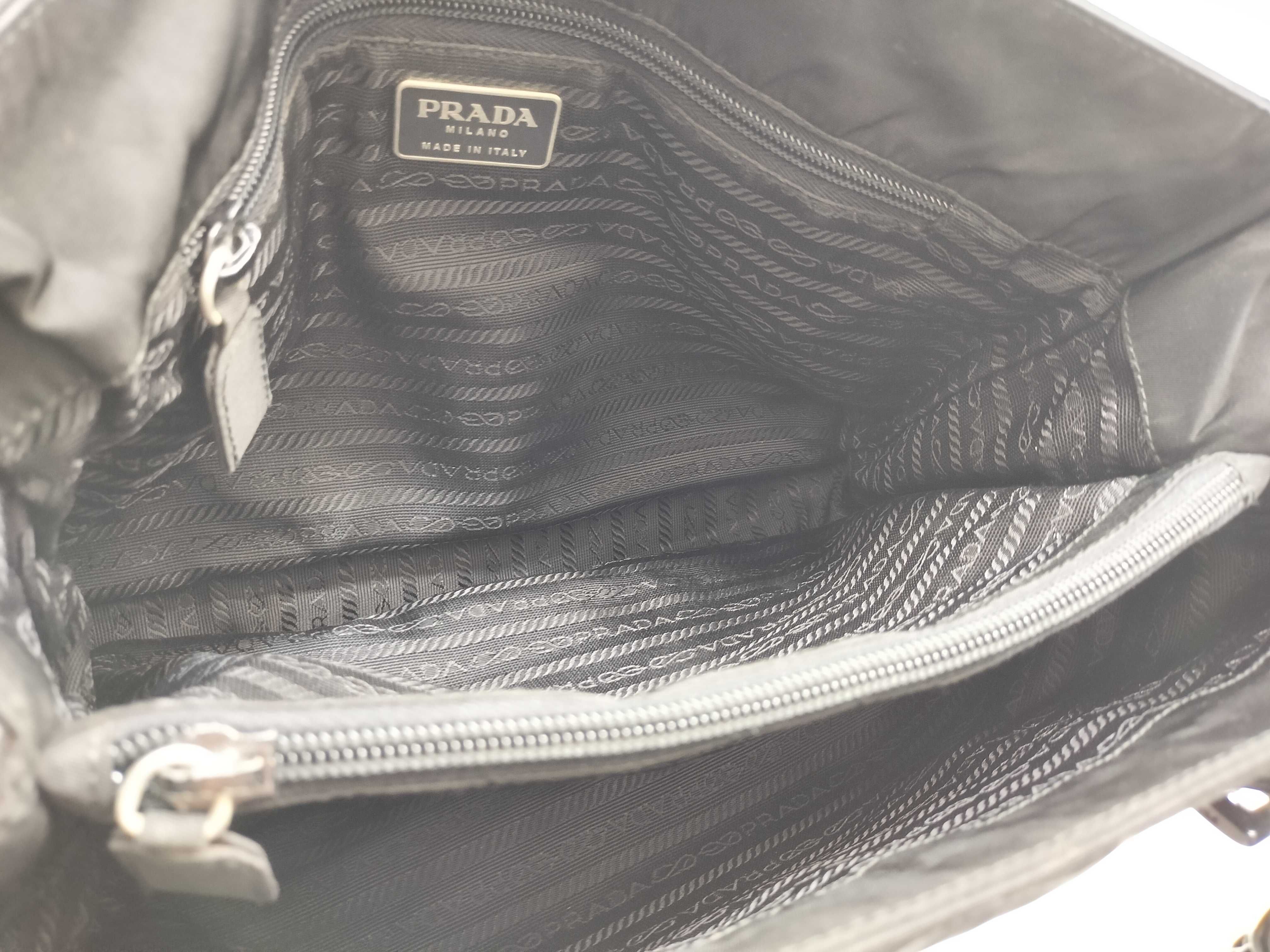 Nylon Chain Shoulder Bag/Tote Bag - Black — view 10