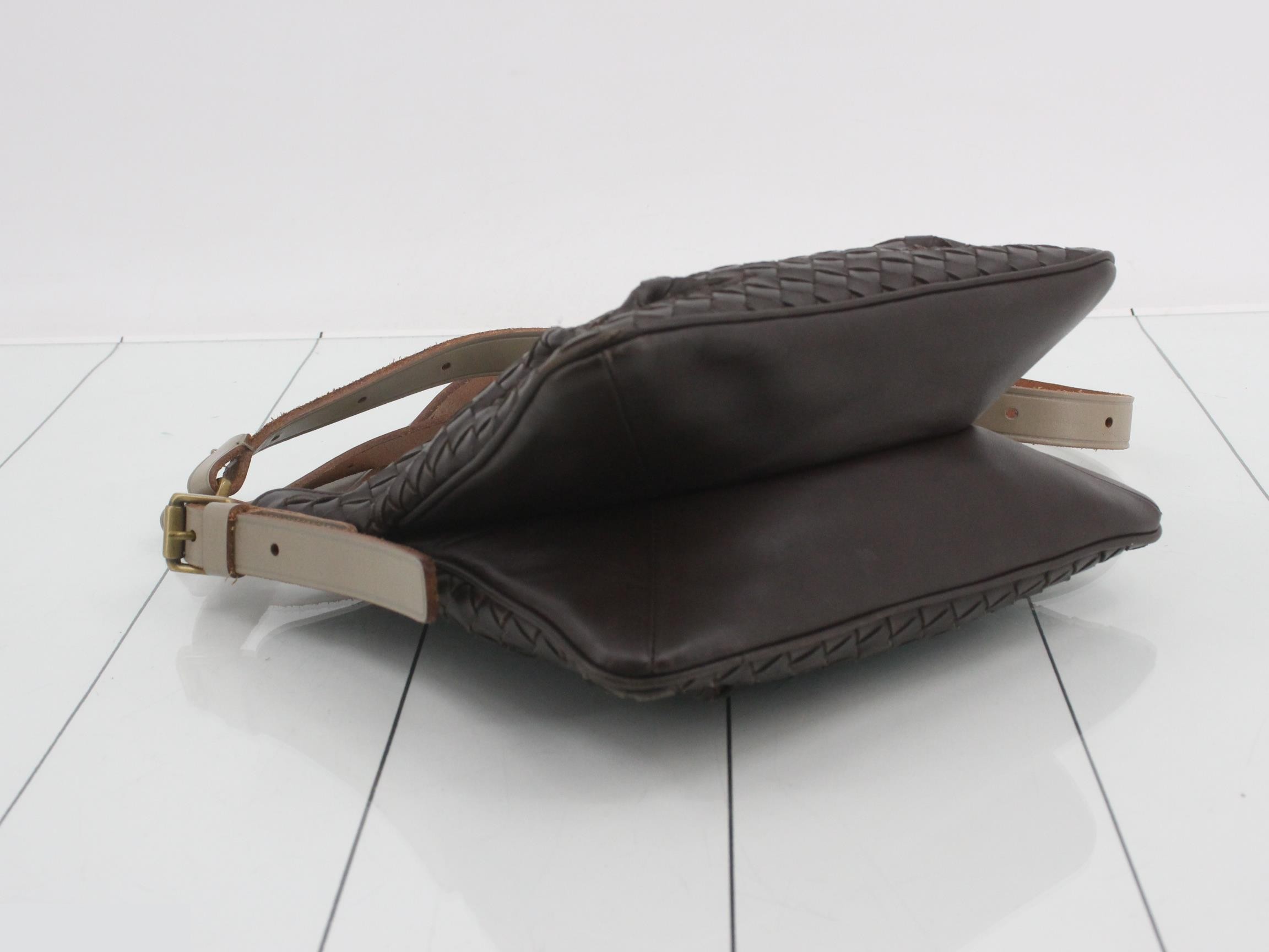 Intrecciato (Bag) Shoulder Bag, Dark Brown — view 5