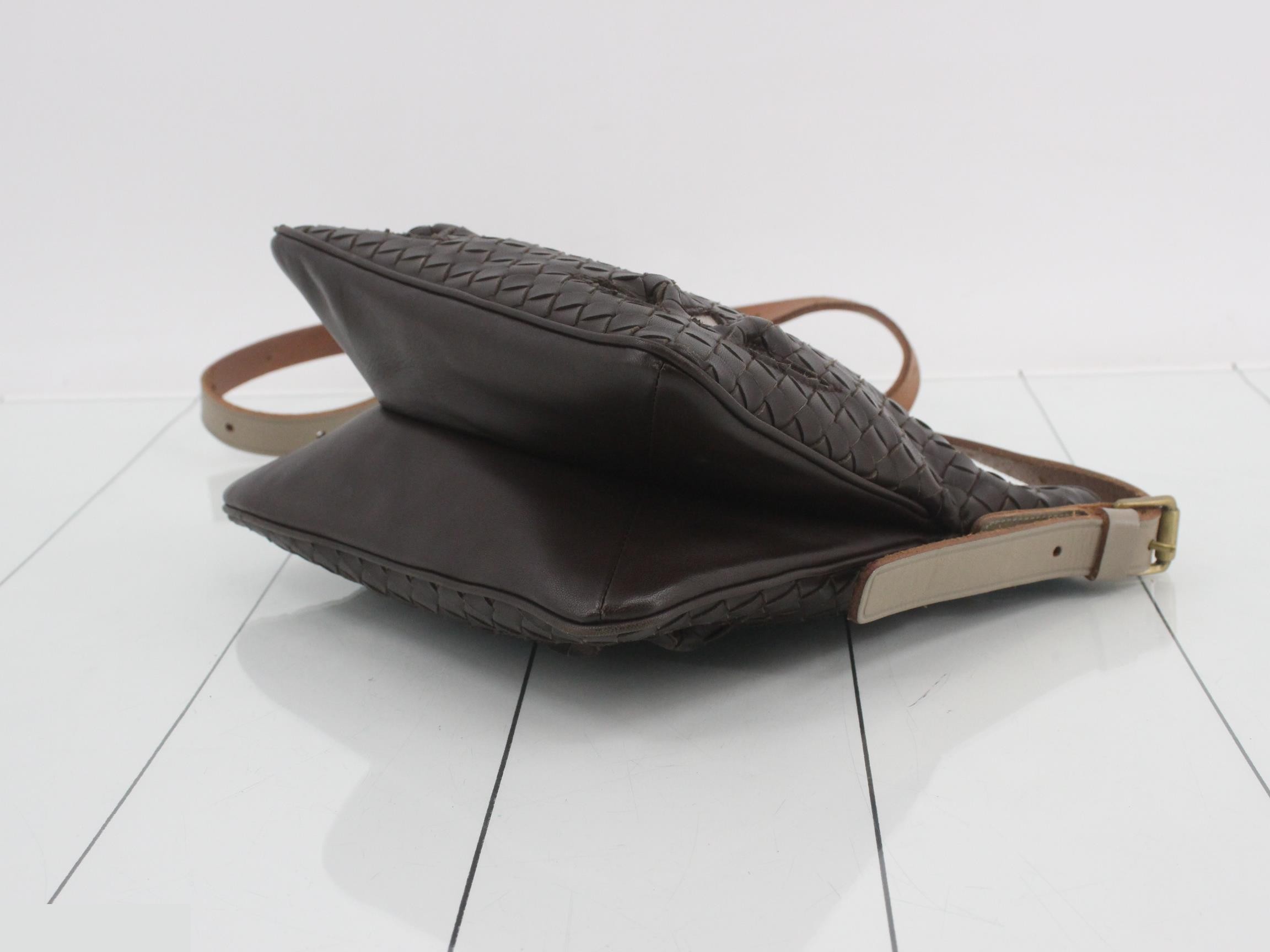 Intrecciato (Bag) Shoulder Bag, Dark Brown — view 6