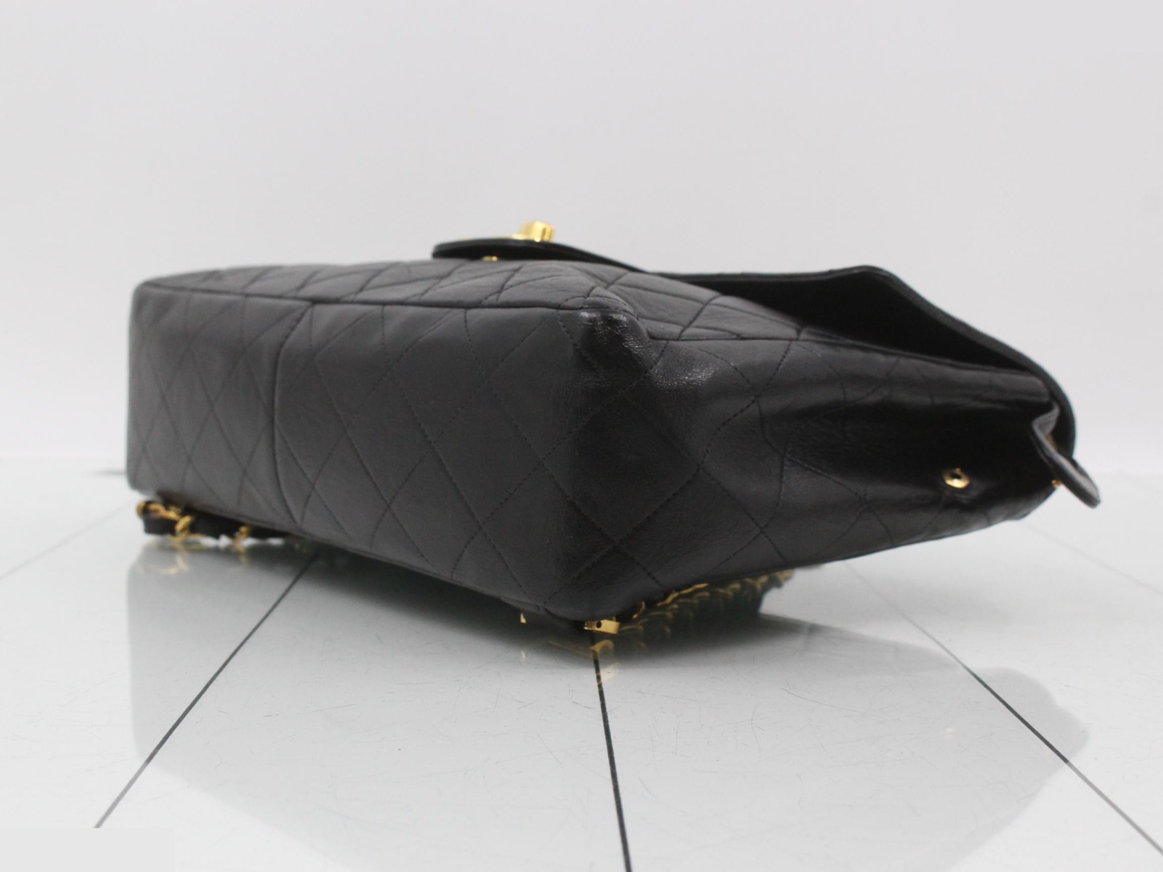 Matelassé Leather Chain Backpack — view 6