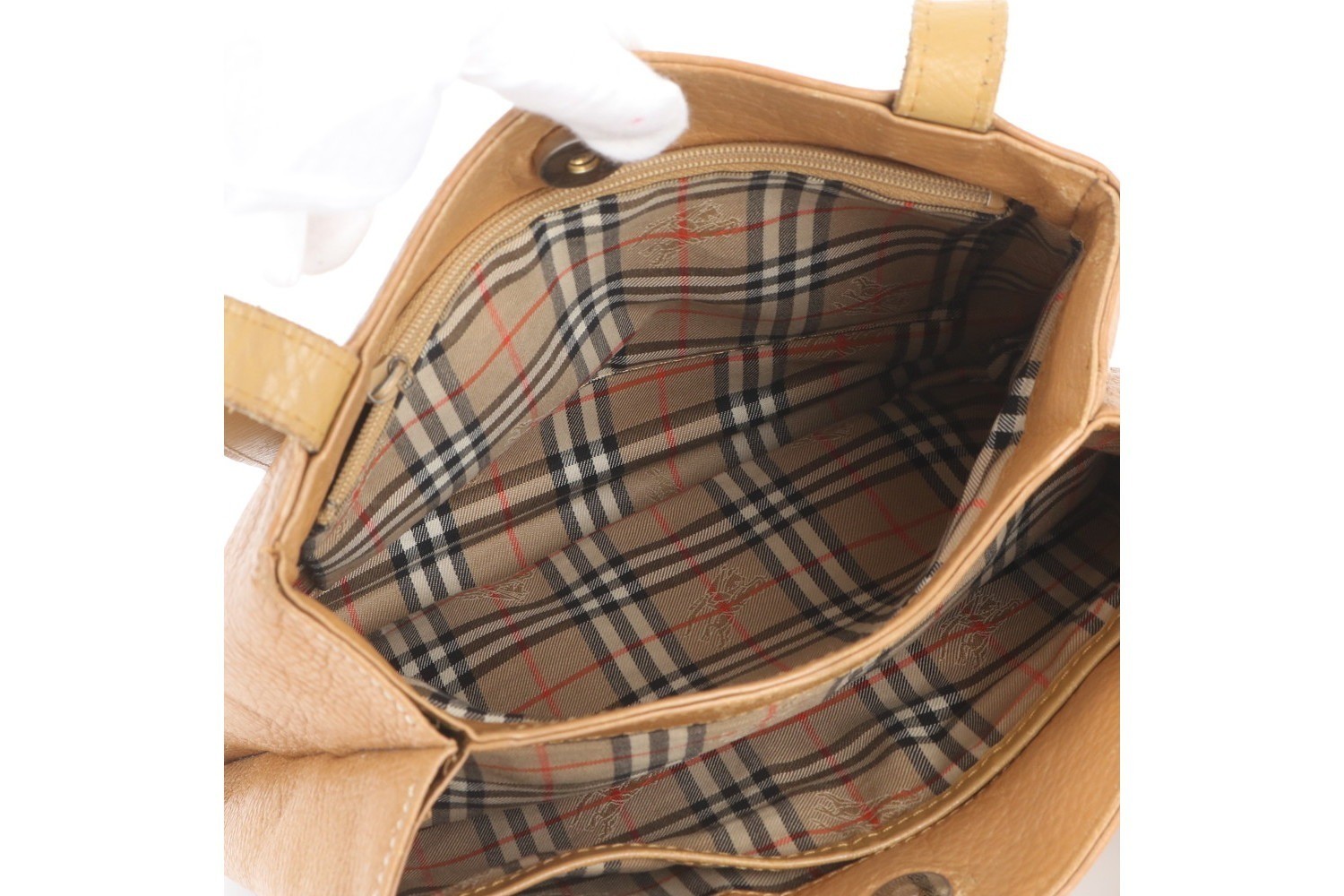 Nova Check Leather Shoulder Bag — view 7