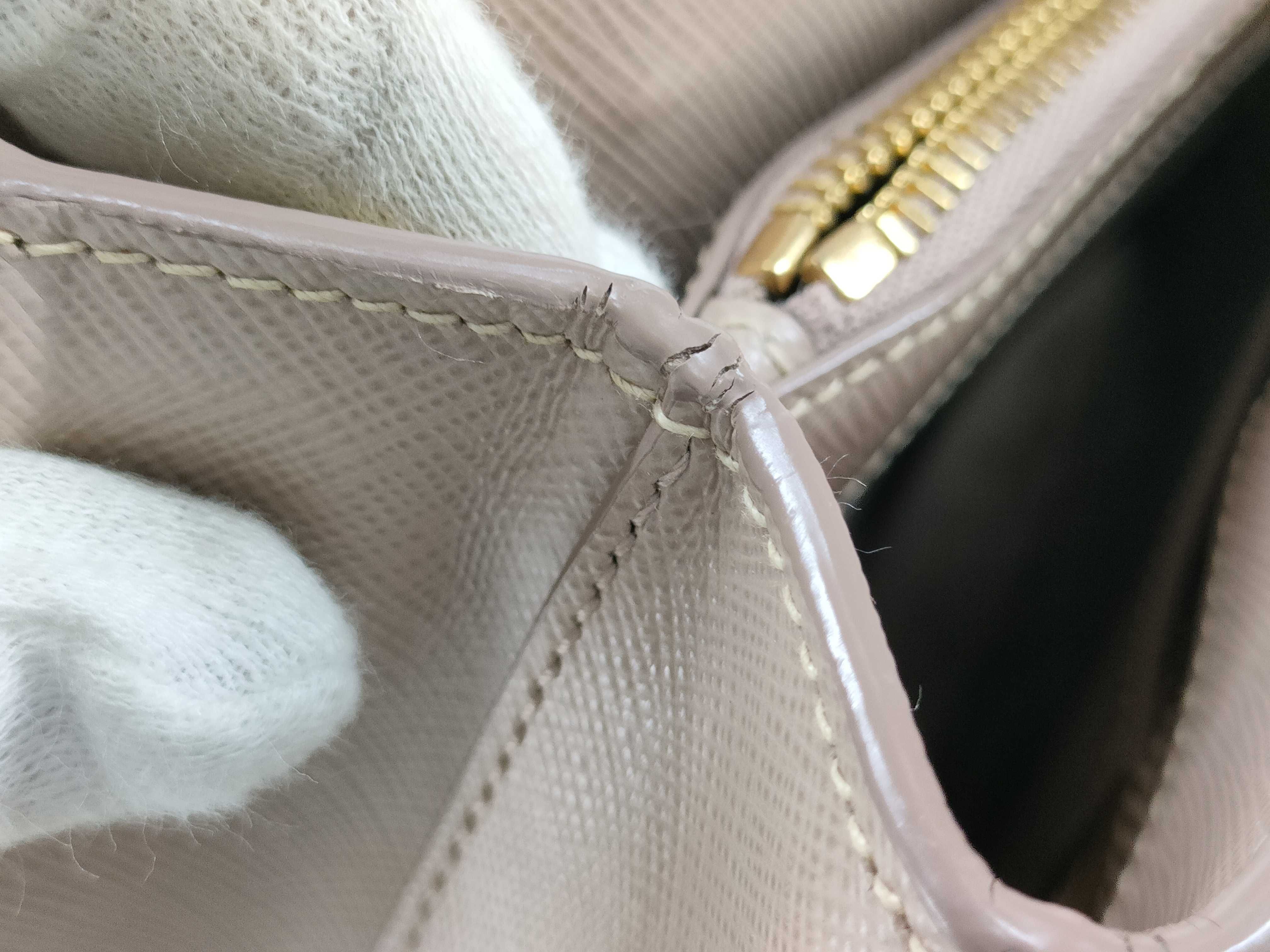 Saffiano Lux Galleria Leather 2-Way Handbag, Pink, BN1786 — view 14