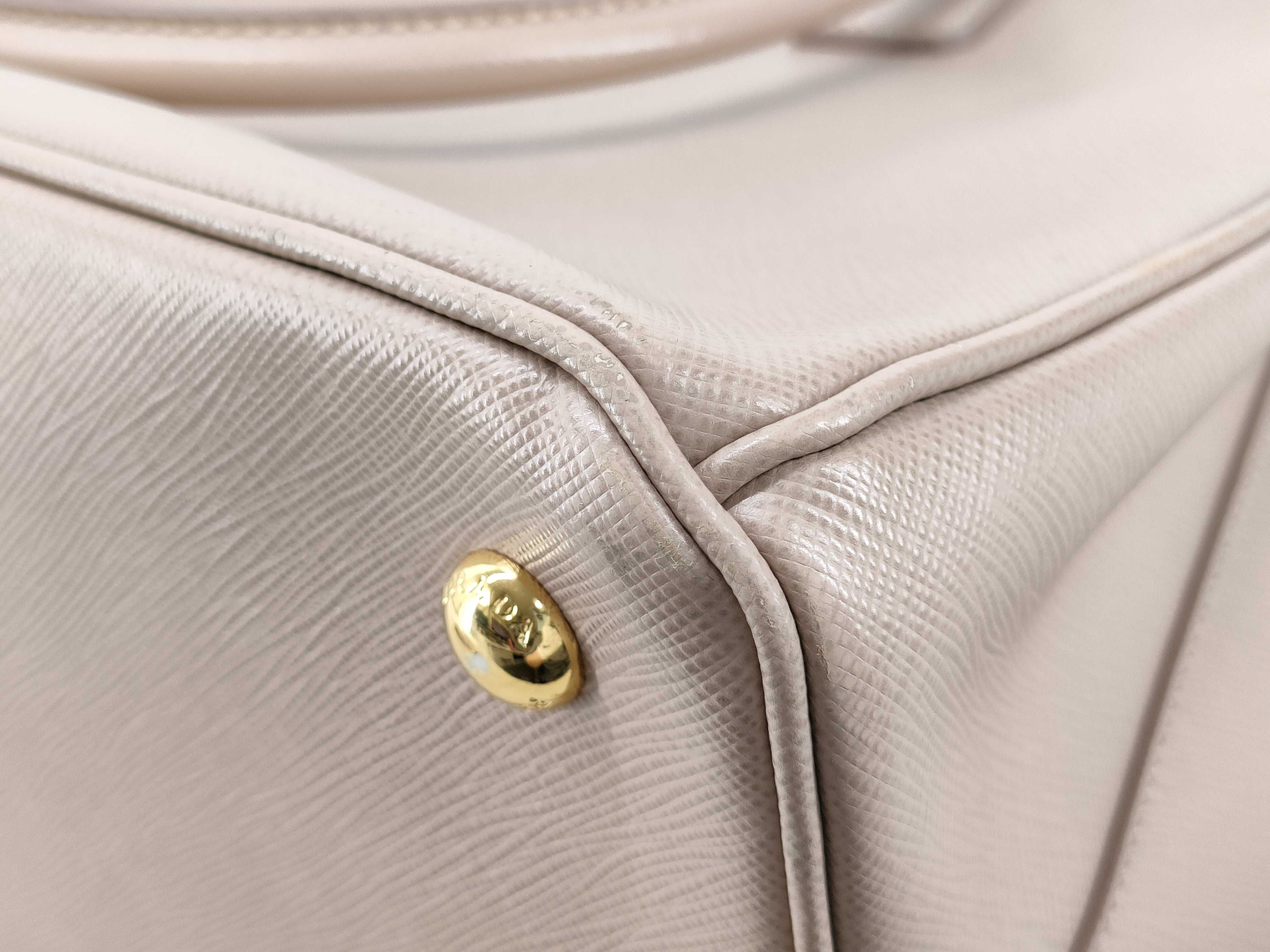 Saffiano Lux Galleria Leather 2-Way Handbag, Pink, BN1786 — view 4