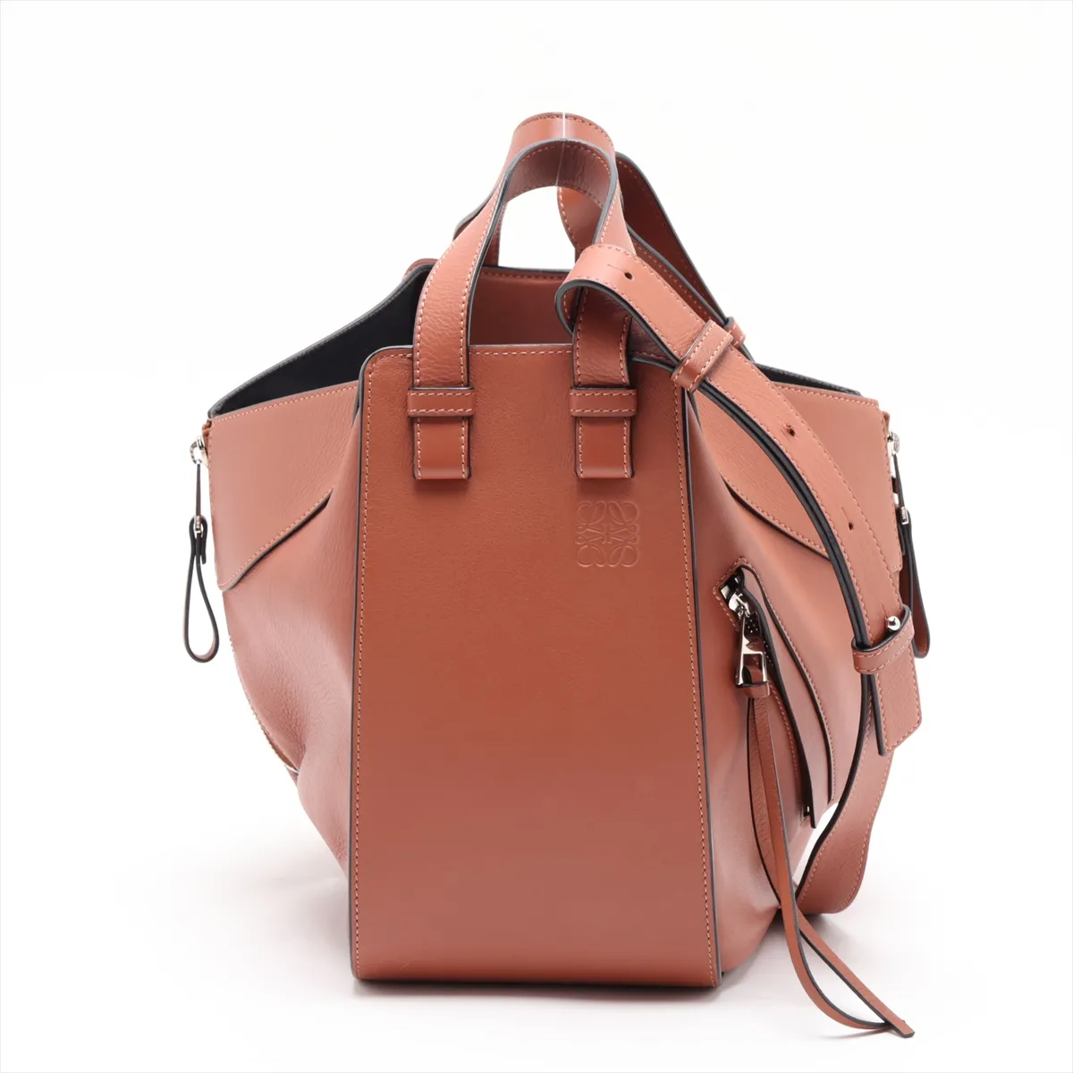 Hammock Small Leather 2-Way Shoulder Bag, Brown