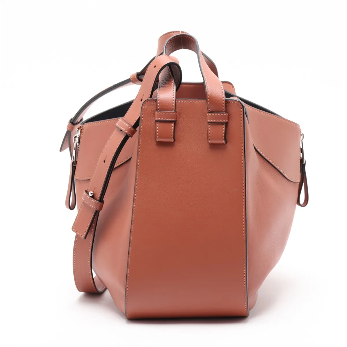 Hammock Small Leather 2-Way Shoulder Bag, Brown — view 2