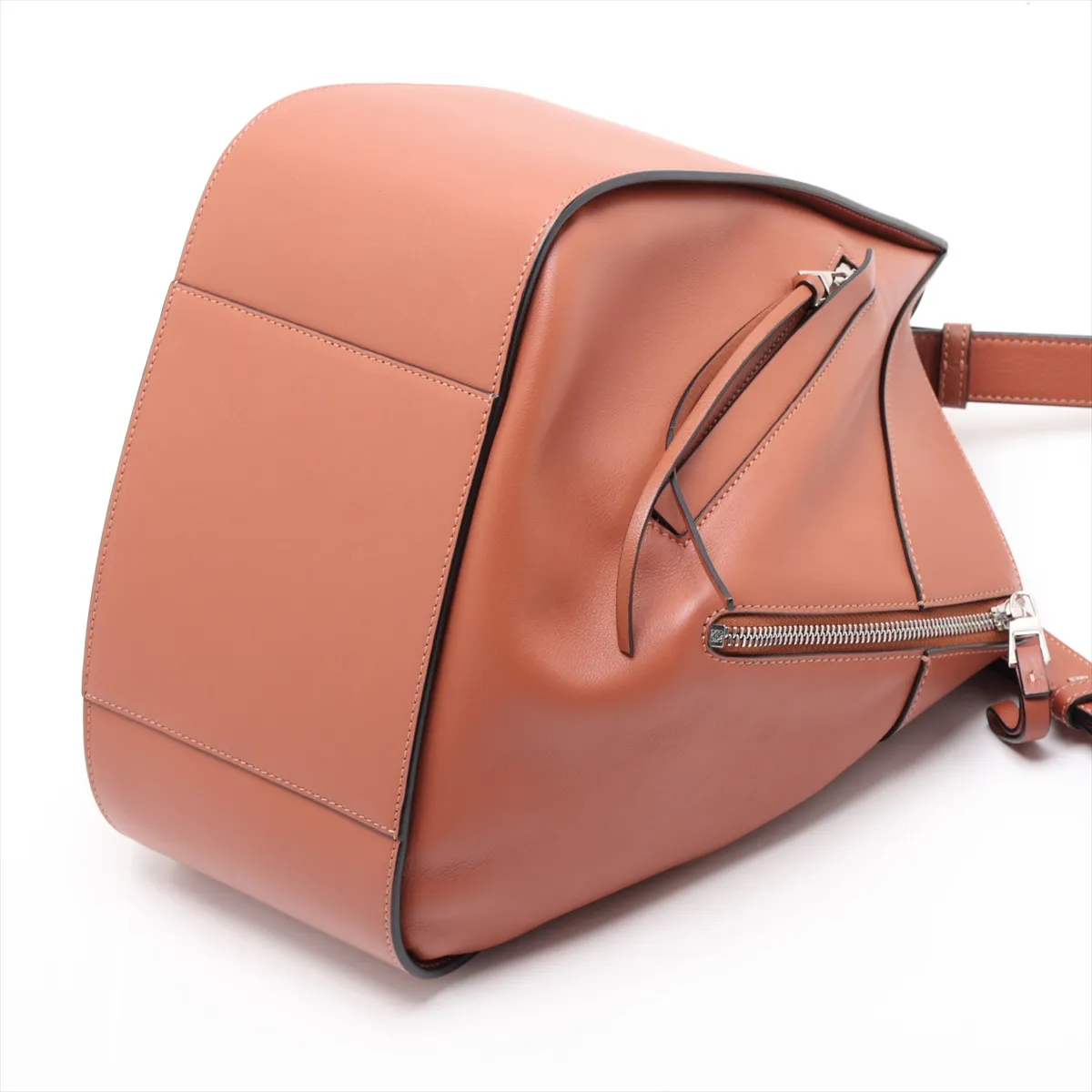 Hammock Small Leather 2-Way Shoulder Bag, Brown — view 3