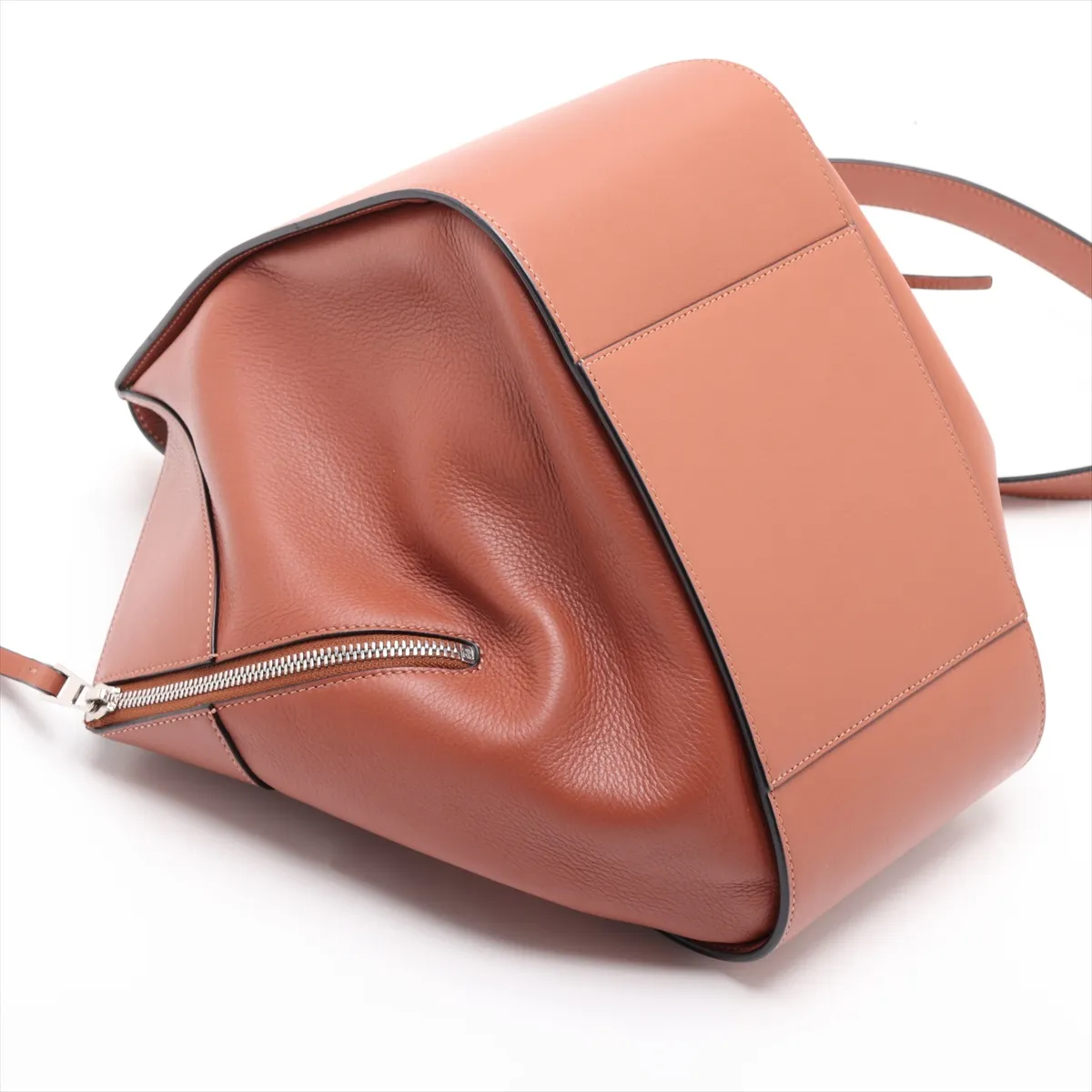Hammock Small Leather 2-Way Shoulder Bag, Brown — view 4