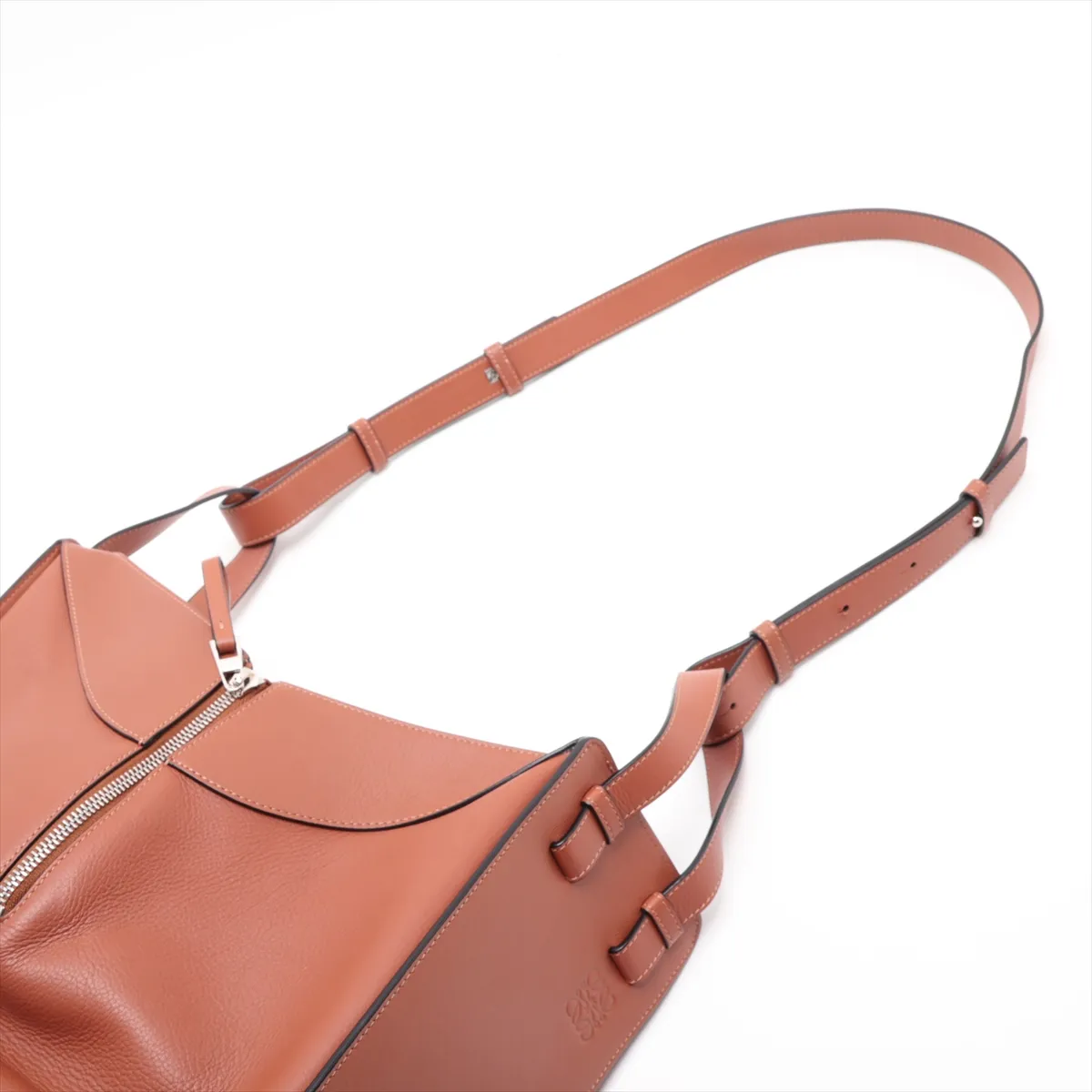Hammock Small Leather 2-Way Shoulder Bag, Brown — view 7